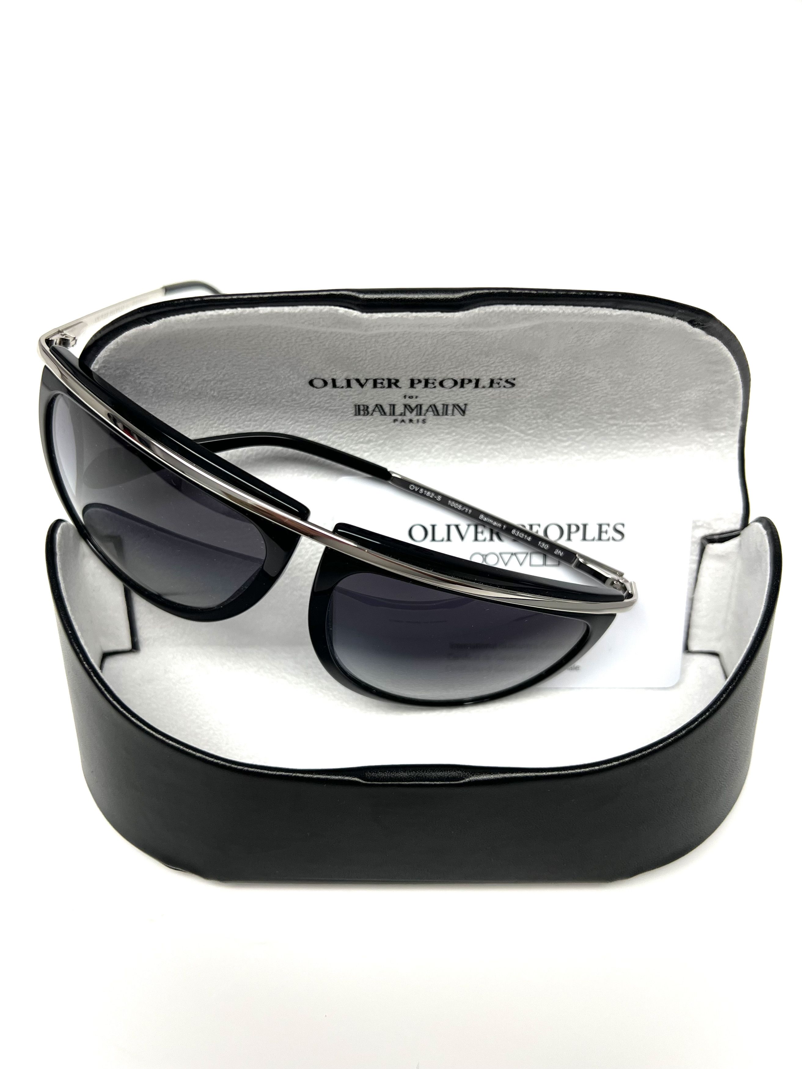 Balmain NEW OLIVER PEOPLES / BALMAIN GREY RADIENT AVIATOR SUNGLASSES Size ONE SIZE - 6 Thumbnail