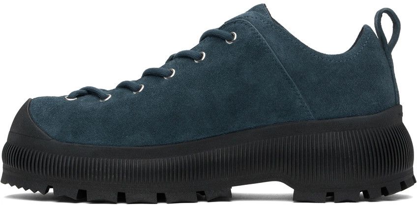 Jil Sander o1mt1gz0625 Suede Reverse Sneakers in Blue Size US 10 / EU 43 - 3 Thumbnail