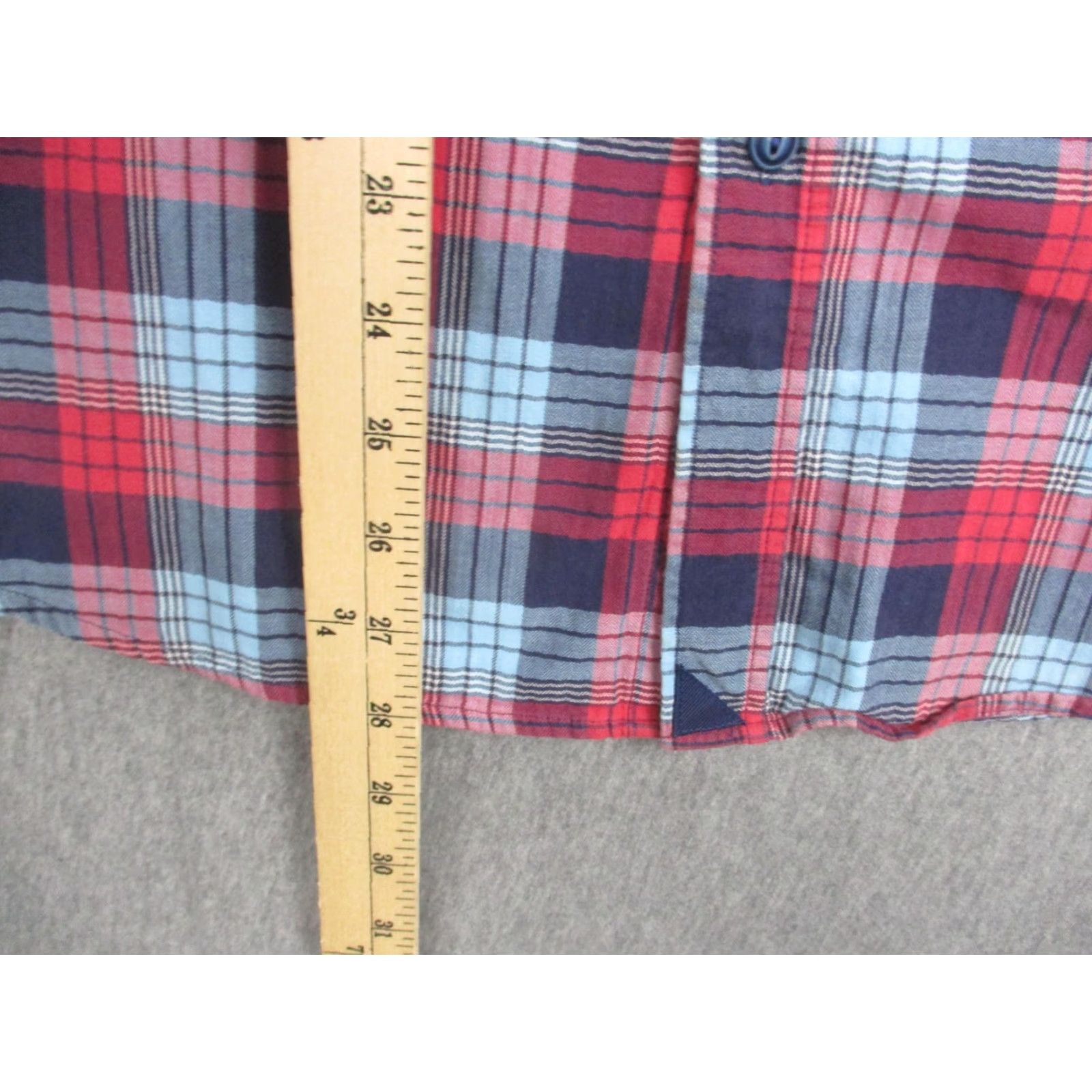 UNTUCKit UNTUCKit Shirt Mens Large Red Blue Plaid Long Sleeve Button-Down Casual Cotton Size US L / EU 52-54 / 3 - 4 Thumbnail