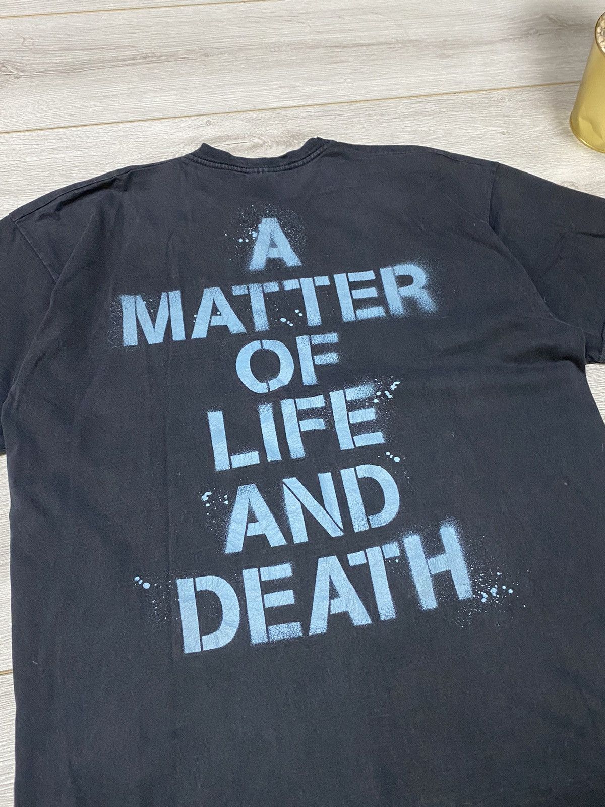 Vintage Iron Maiden vintage over print t-shirt a matter of Life Size US XL / EU 56 / 4 - 8 Thumbnail