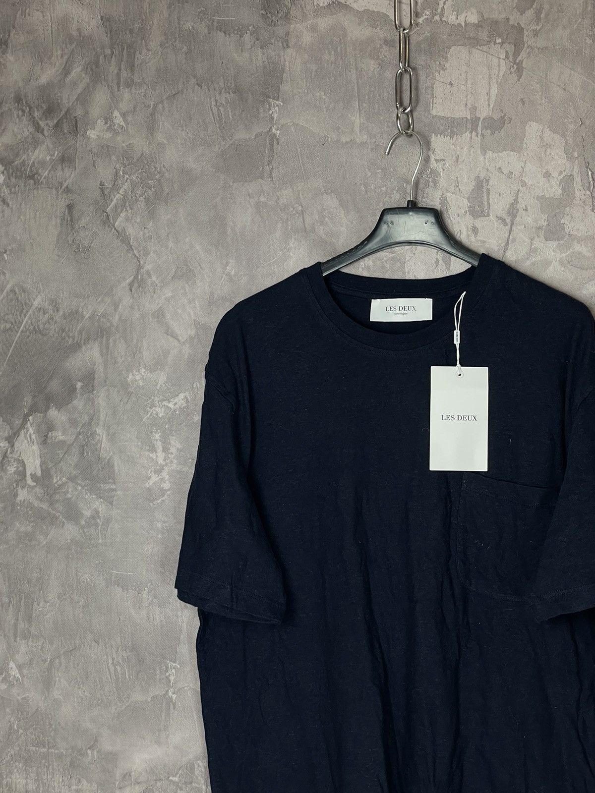 Les Deux × Vintage Les Deux Navy Luxury Pocket Cotton Rare T Shirt Size US L / EU 52-54 / 3 - 4 Thumbnail