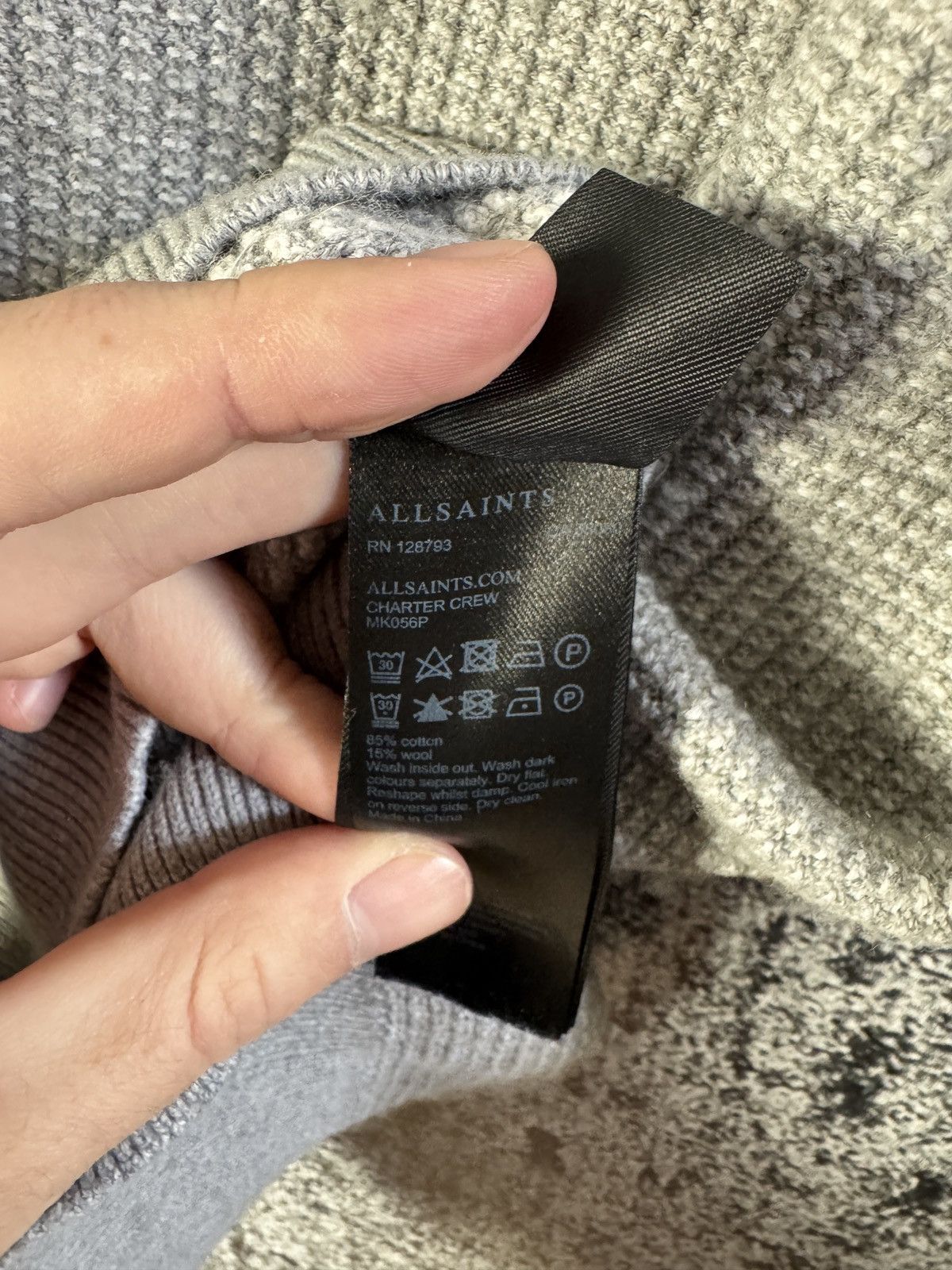 Allsaints Men’s Allsaints Charter Crew Knit Sweater Pullover Size S Size US S / EU 44-46 / 1 - 8 Thumbnail