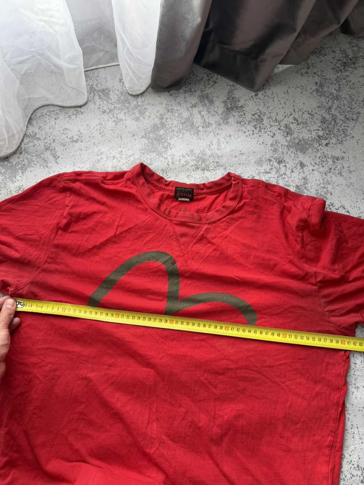 Evisu × Japanese Brand Evisu Vintage Logo Red T-Shirt Size US XXL / EU 58 / 5 - 12 Thumbnail