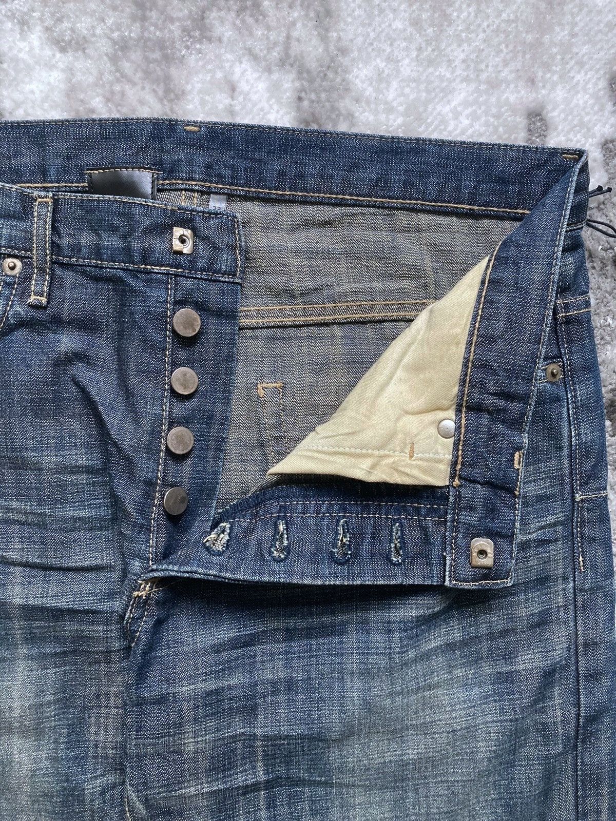 Dior × Hedi Slimane GRAIL SS05 DEADSTOCK MIJ GLITTER SLUB SKINNY JEANS Size US 32 / EU 48 - 4 Thumbnail