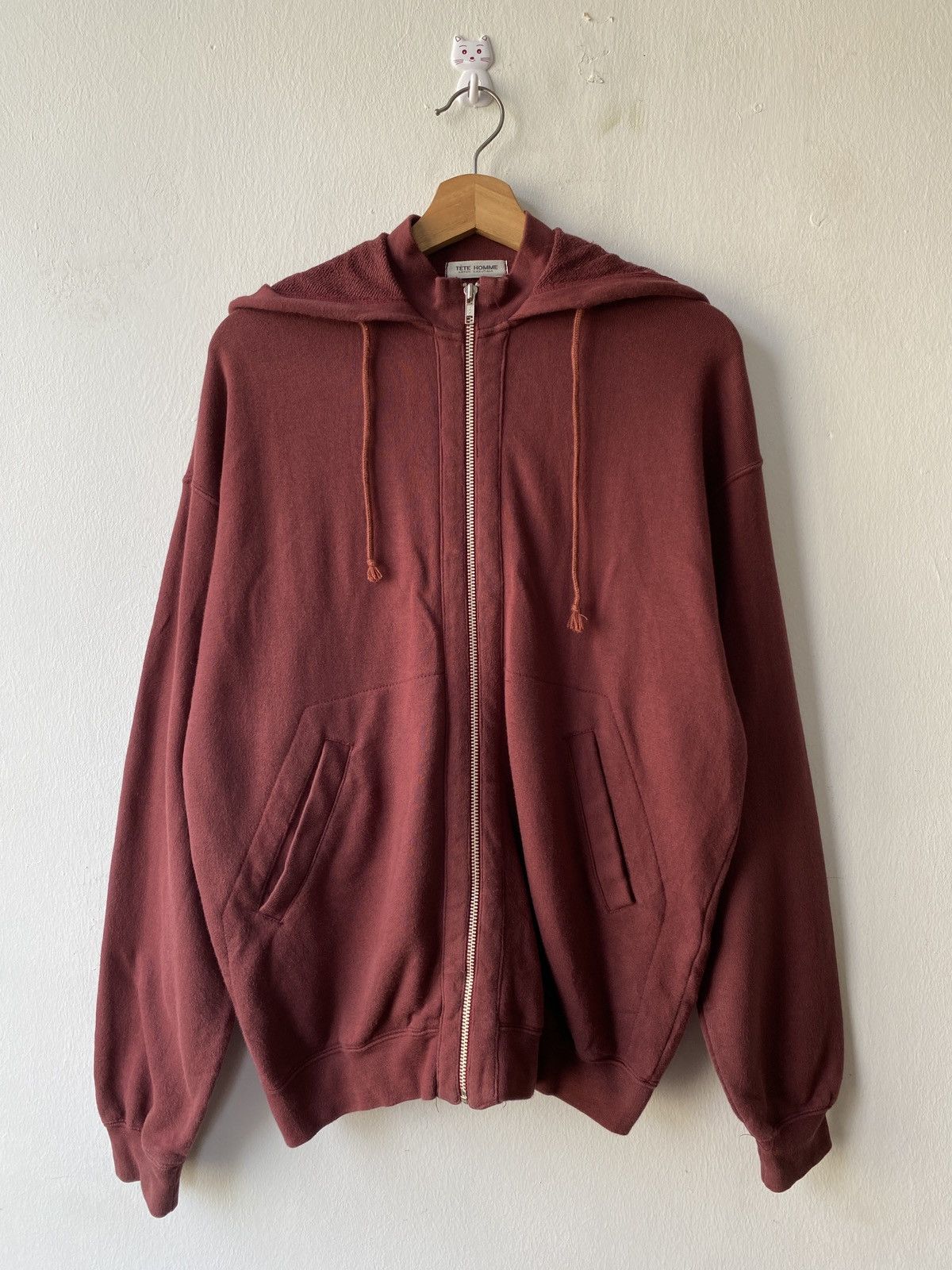 Issey Miyake × Japanese Brand × Tete Homme 1990s - Tete Homme By Katoh Kazutaka Zipper Hoodie Size US L / EU 52-54 / 3 - 3 Thumbnail