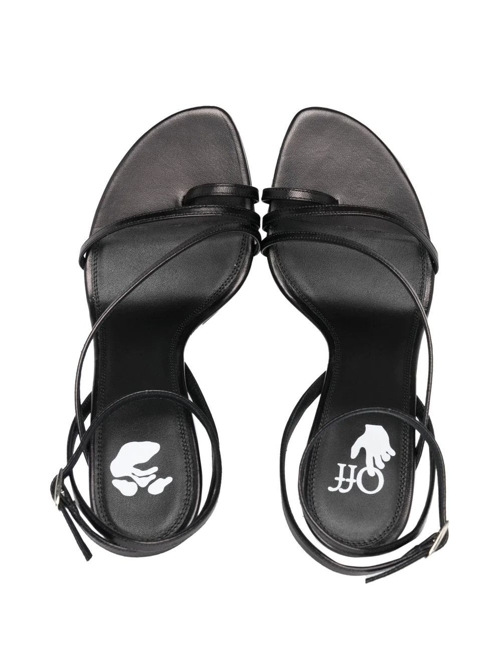 Off-White o1gr1nt0125 Nappa Grad Highallen Sandals in Black Size US 7 / IT 37 - 4 Thumbnail