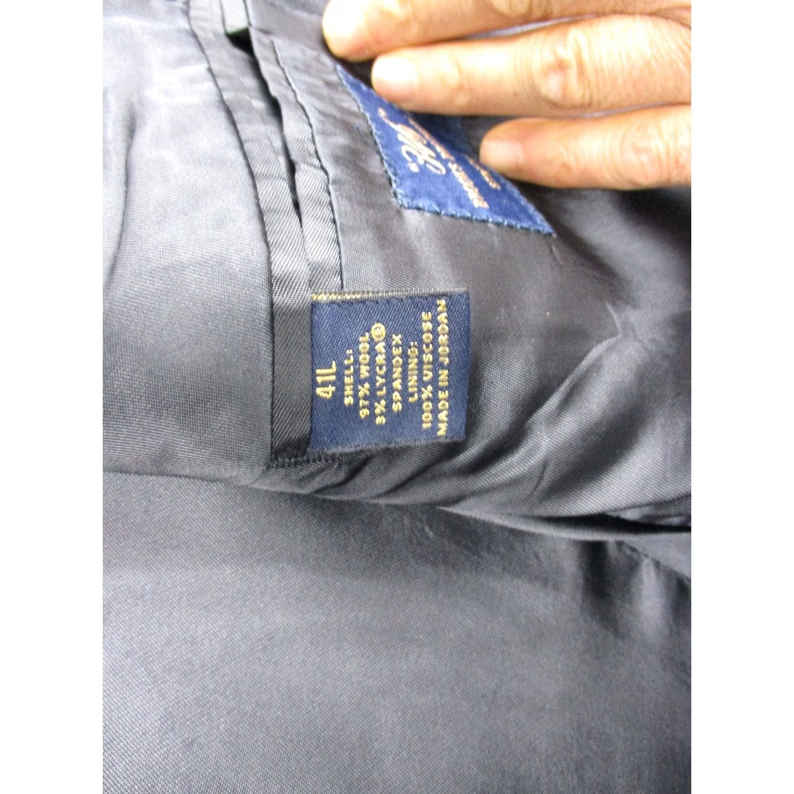 Brooks Brothers Brooks Brothers 346 Blazer Mens 41L Blue Stretch Wool Two Button Suit Jacket Size 42R - 6 Thumbnail