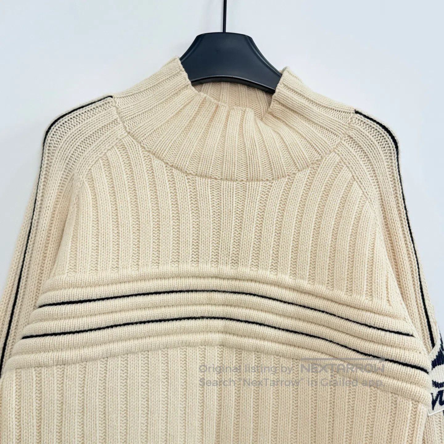 Louis Vuitton Louis Vuitton Embroidered Striped High Neck Long Sleeve Kn Size US M / EU 48-50 / 2 - 2 Thumbnail