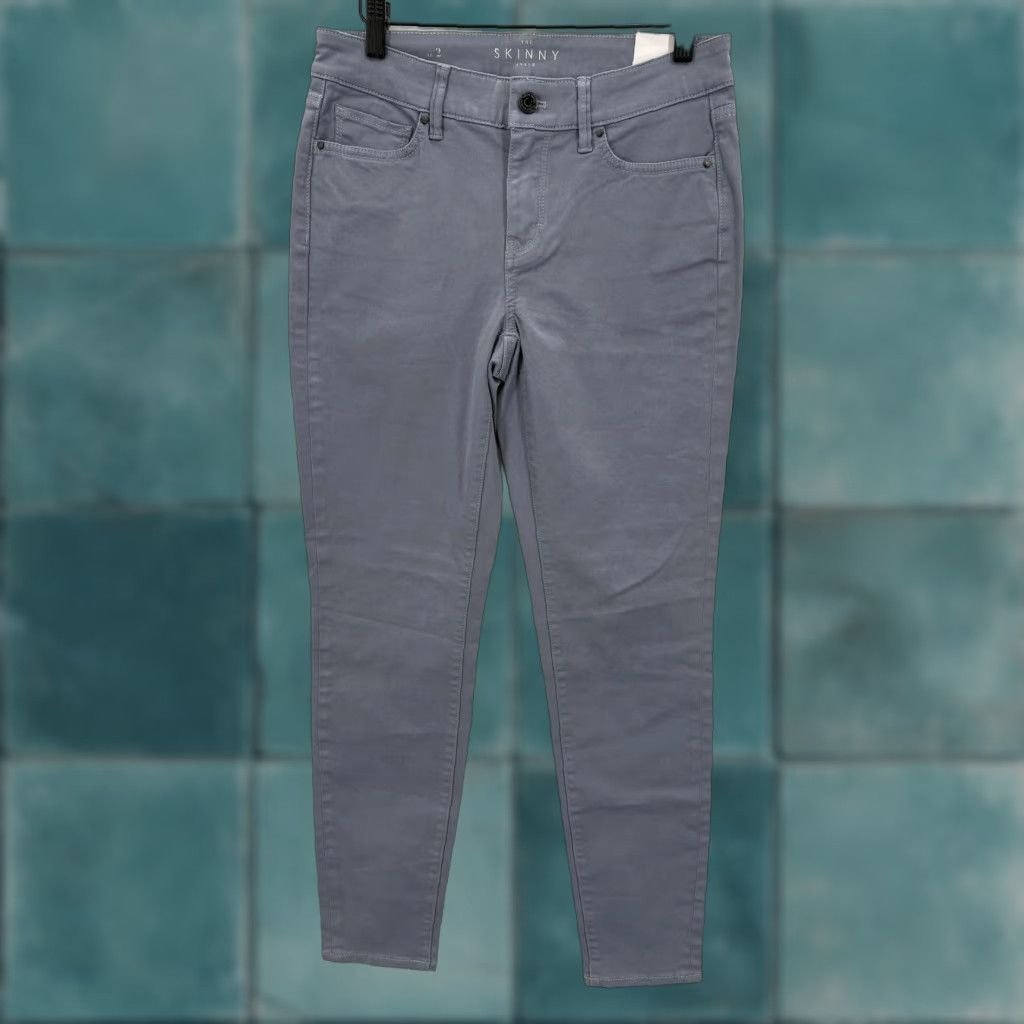 White House Black Market VINTAGE White House Black Market Skinny Ankle Jeans Womens 2 Blue Gray Stretch Denim NWT Size 26" / US 2 / IT 38 - 1 Thumbnail