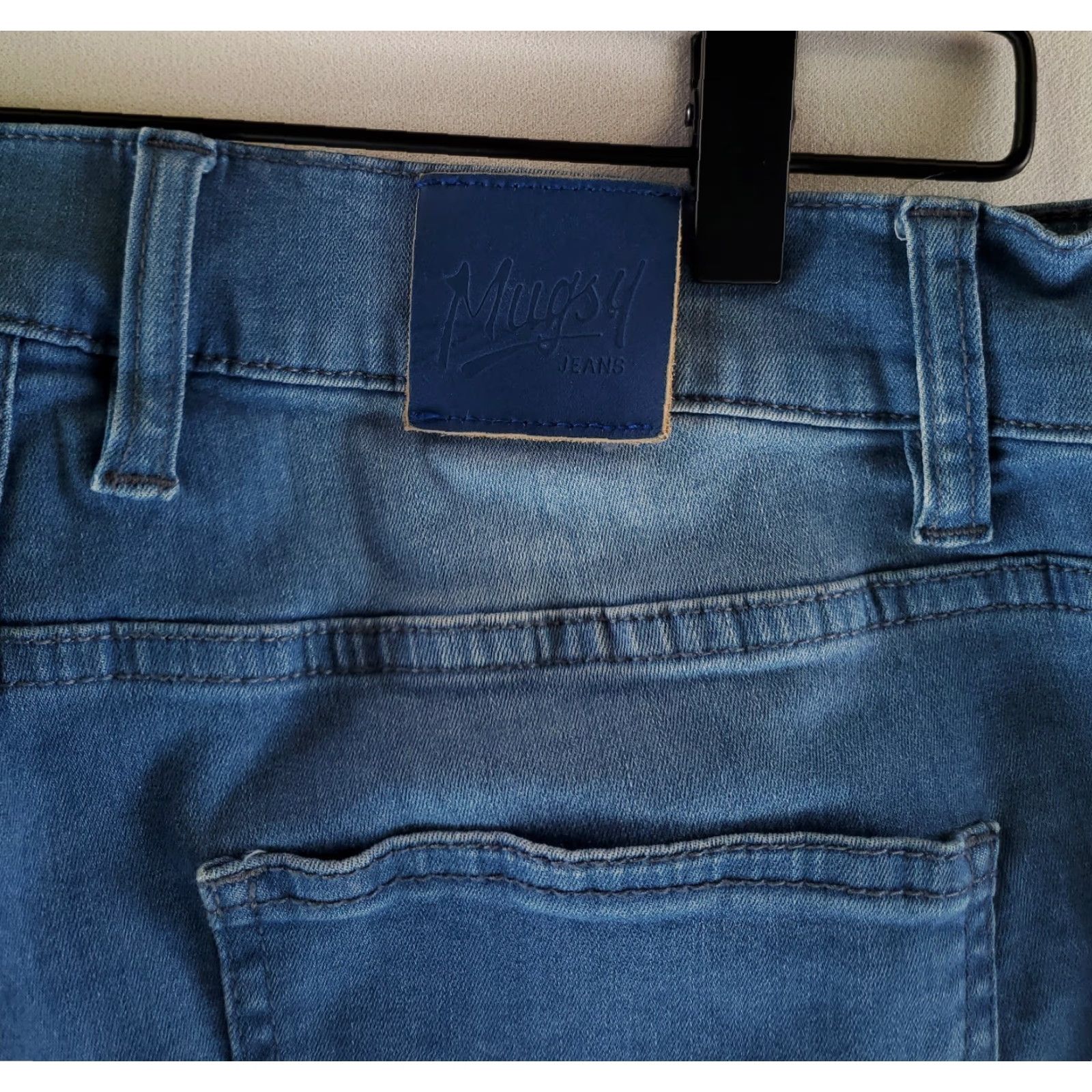 Vintage Mugsy Piers Blue Jeans Stretch Light Blue Mens 32 Inseam 30 Straight Blue 32x30 Adult Mens Size US 32 / EU 48 - 4 Thumbnail