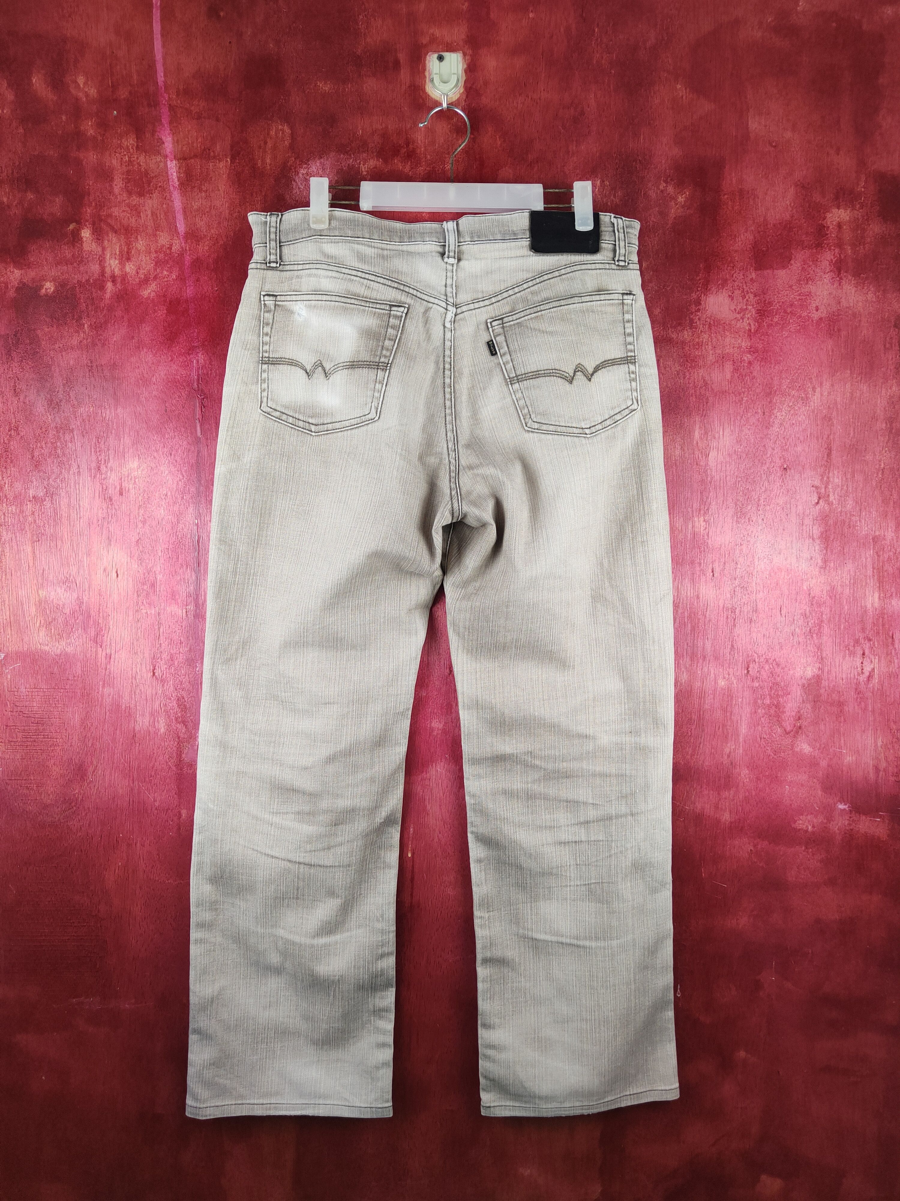 Japanese Brand Vintage Wolvo Faded Dark Brown Distressed Denim Pants N#S45 Size US 33 - 7 Thumbnail