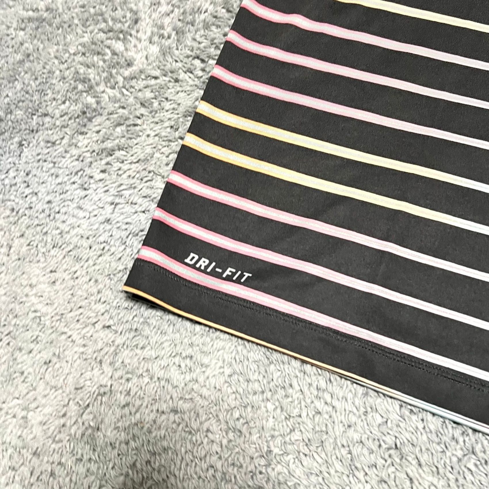 Nike Nike Tiger Woods Polo Shirt Mens XL Black Striped Golf Performance Dri Fit Size US XL / EU 56 / 4 - 2 Thumbnail