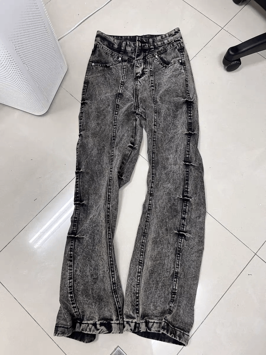 Japanese Brand × Jean × Vintage Vtg Micro Flared Denim Pants Bootcuts Vintage street jeans Size US 34 / EU 50 - 6 Thumbnail