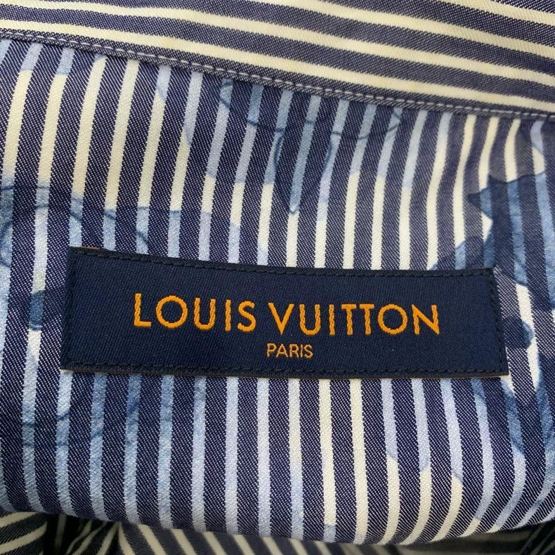 Louis Vuitton Blue Striped Tie -2505 Size US M / EU 48-50 / 2 - 6 Thumbnail