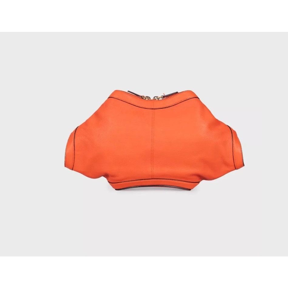 Alexander McQueen Alexander McQueen Orange Manta Leather Clutch Size ONE SIZE - 3 Thumbnail