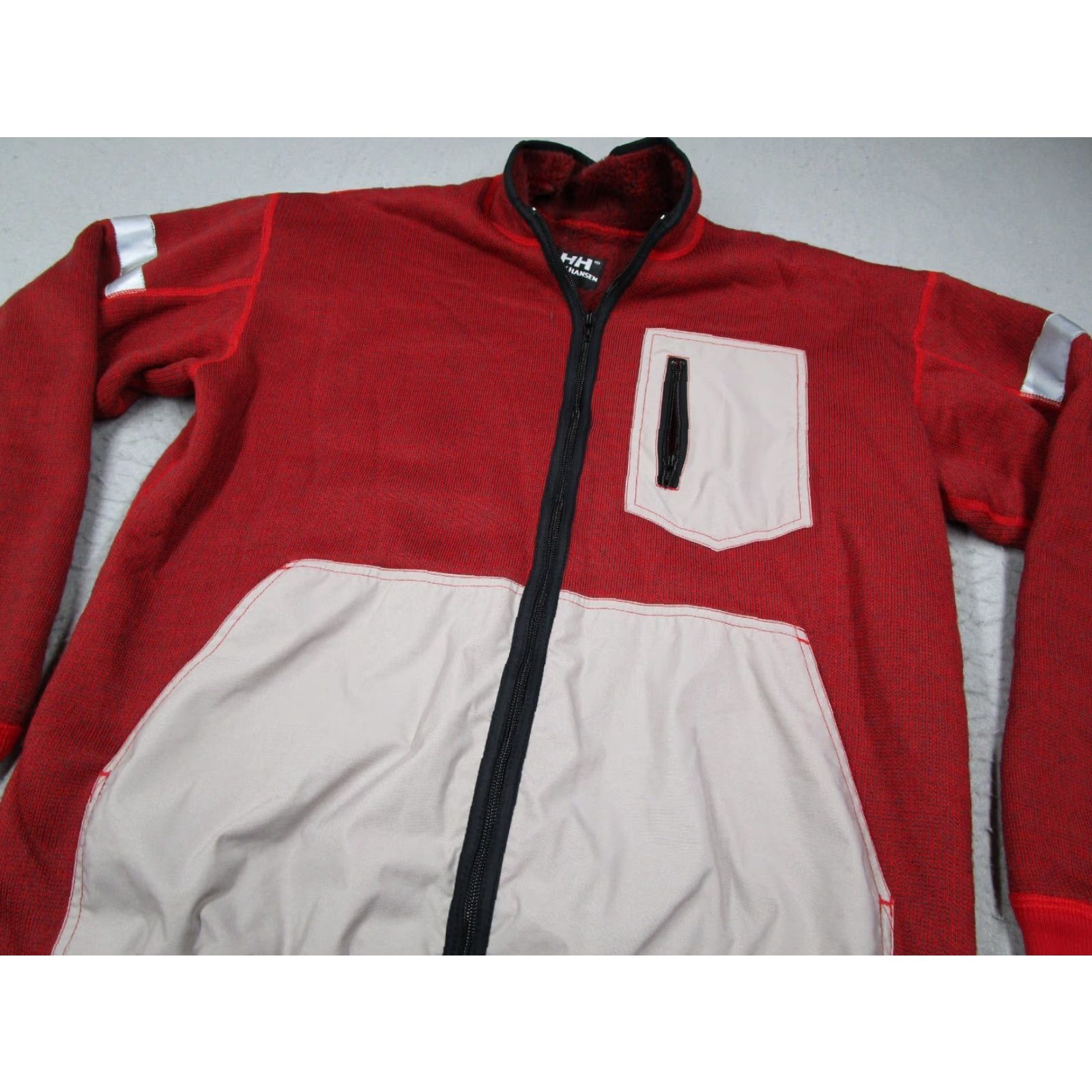 Helly Hansen Helly Hansen Jacket Mens Large Red Full Zip Fleece Outdoor City Classic Bomber Jacket Zip Pockets Zipper Size US L / EU 52-54 / 3 - 2 Thumbnail