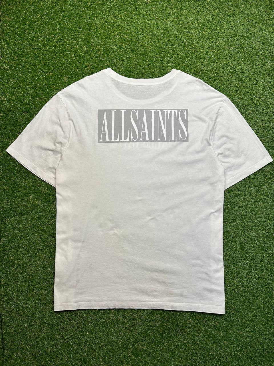Allsaints × Designer Allsaints 2-Sided Big Logo Avantgarde Tee Y2K Size US XXL / EU 58 / 5 - 1 Thumbnail