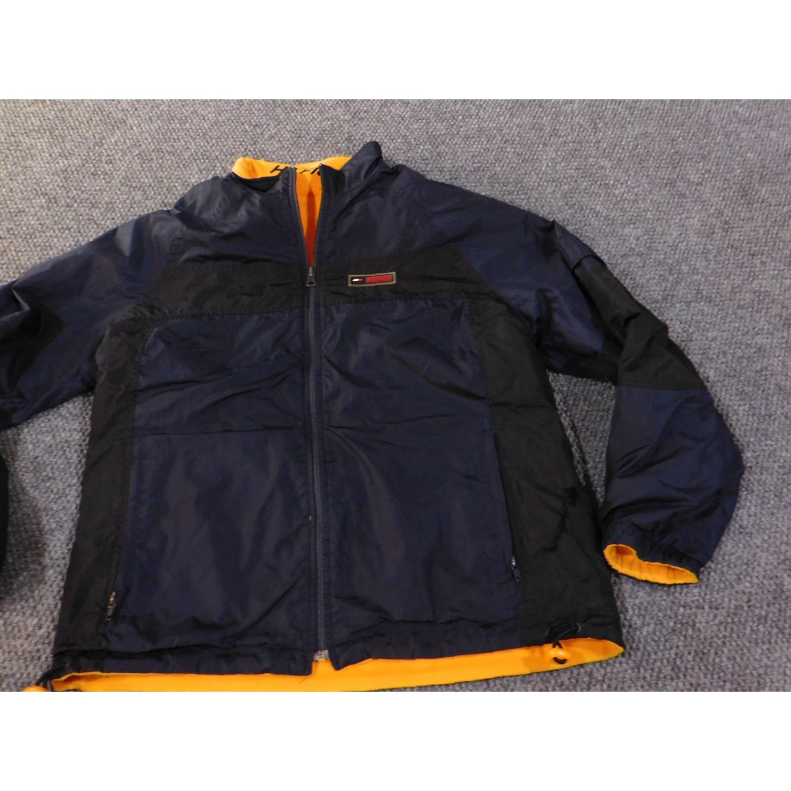 Tommy Hilfiger VINTAGE Tommy Hilfiger Jacket Mens Small Blue Reversible Fleece Yellow 90s Bomber Zip Size US S / EU 44-46 / 1 - 2 Thumbnail