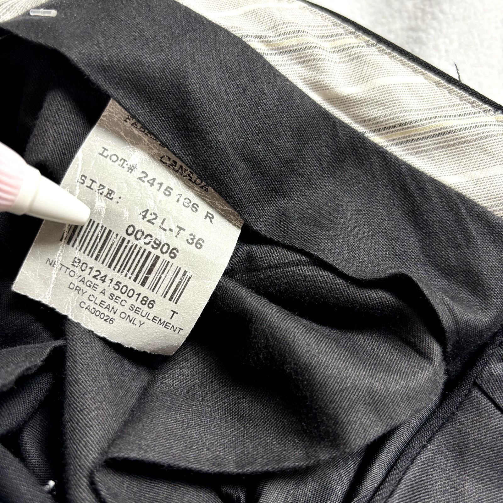 Pronto Uomo Pronto Uomo Men's Suit 42L Black Wool 2-Piece: Blazer & Dres Size 42L - 8 Thumbnail