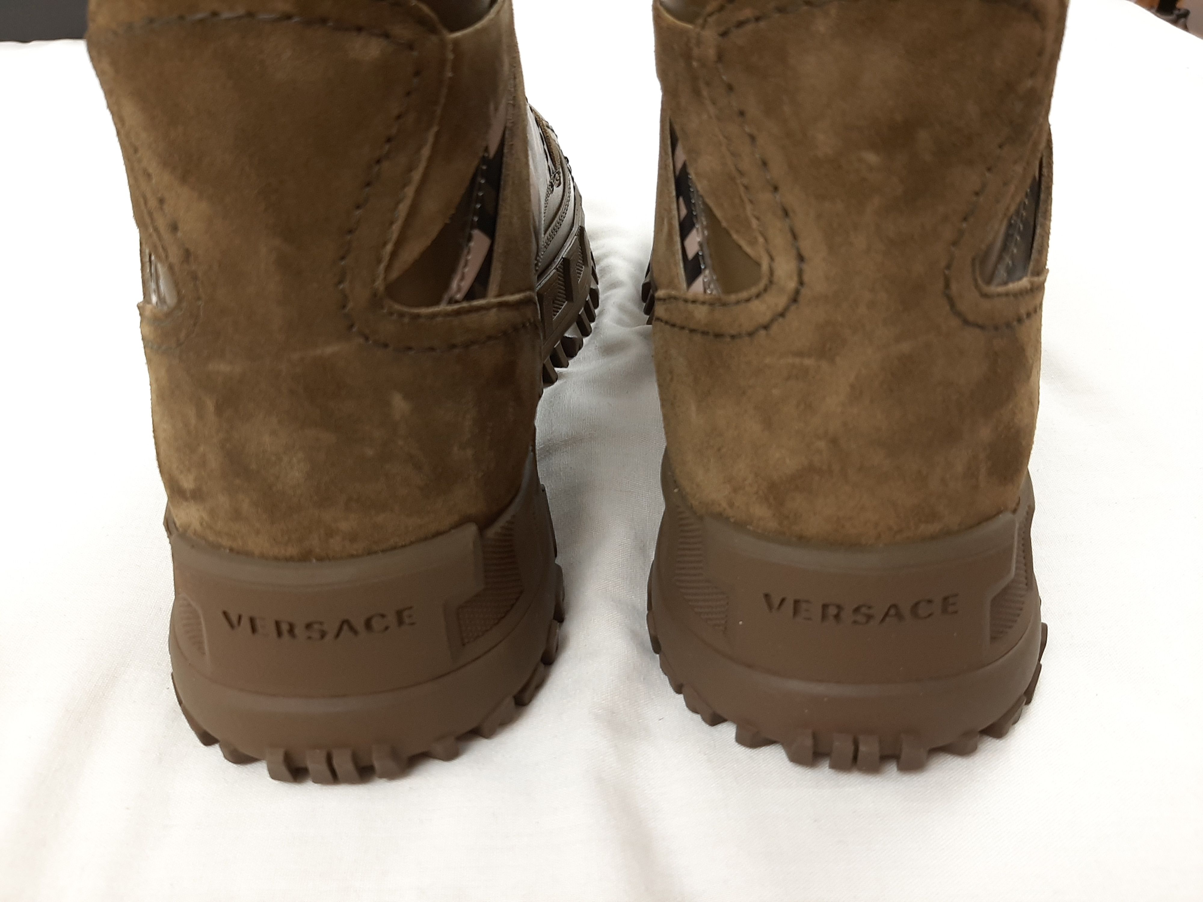 Versace Versace La Greca Print Rhegis Boots Men's Size US 9 EU 42 Size US 9 / EU 42 - 4 Thumbnail
