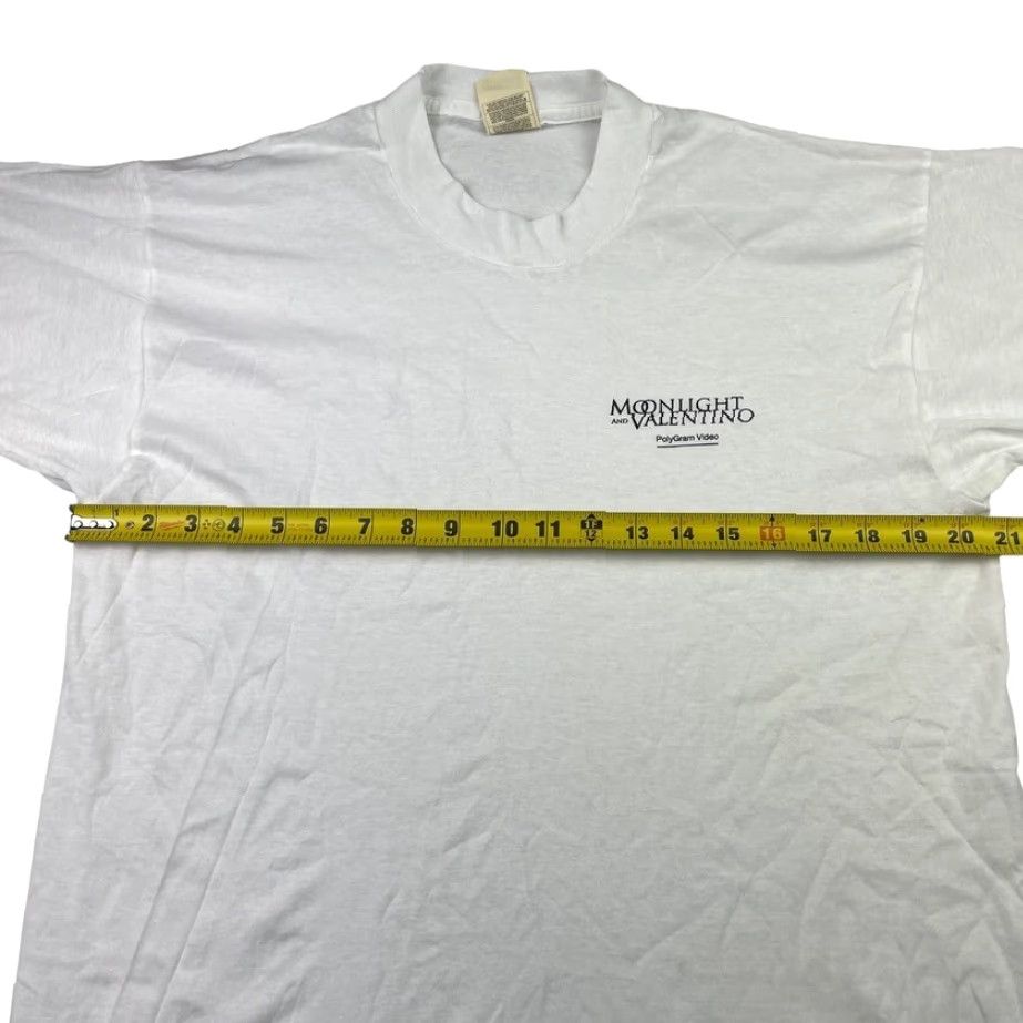 Vintage VTG 1995 Moonlight Valentino Movie Paltrow Bon Jovi T-Shirt Screen Stars White Large Men Short Sleeve Single Stitch Cotton Blend USA Size US L / EU 52-54 / 3 - 6 Thumbnail