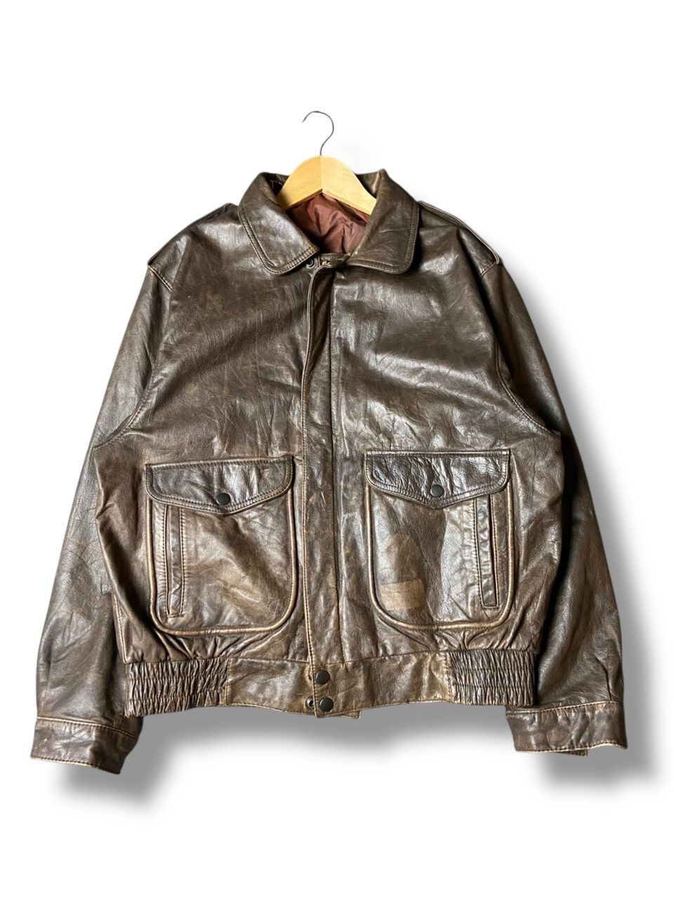 Japanese Brand Leather Jacket with Double Pocket (147)