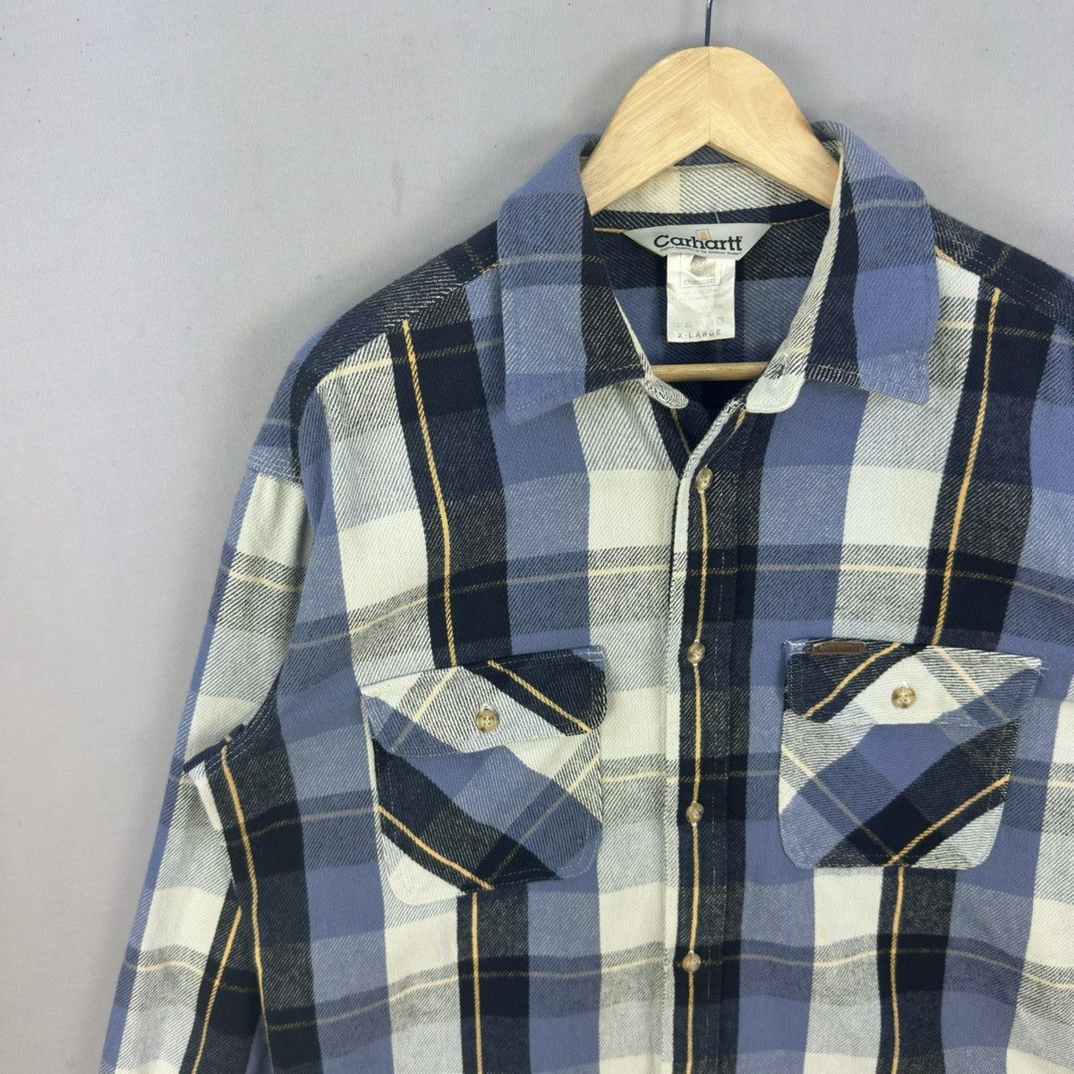 Carhartt Y2K Carhatt Double Pocket Plaid Heavy Flannel Size US L / EU 52-54 / 3 - 2 Thumbnail