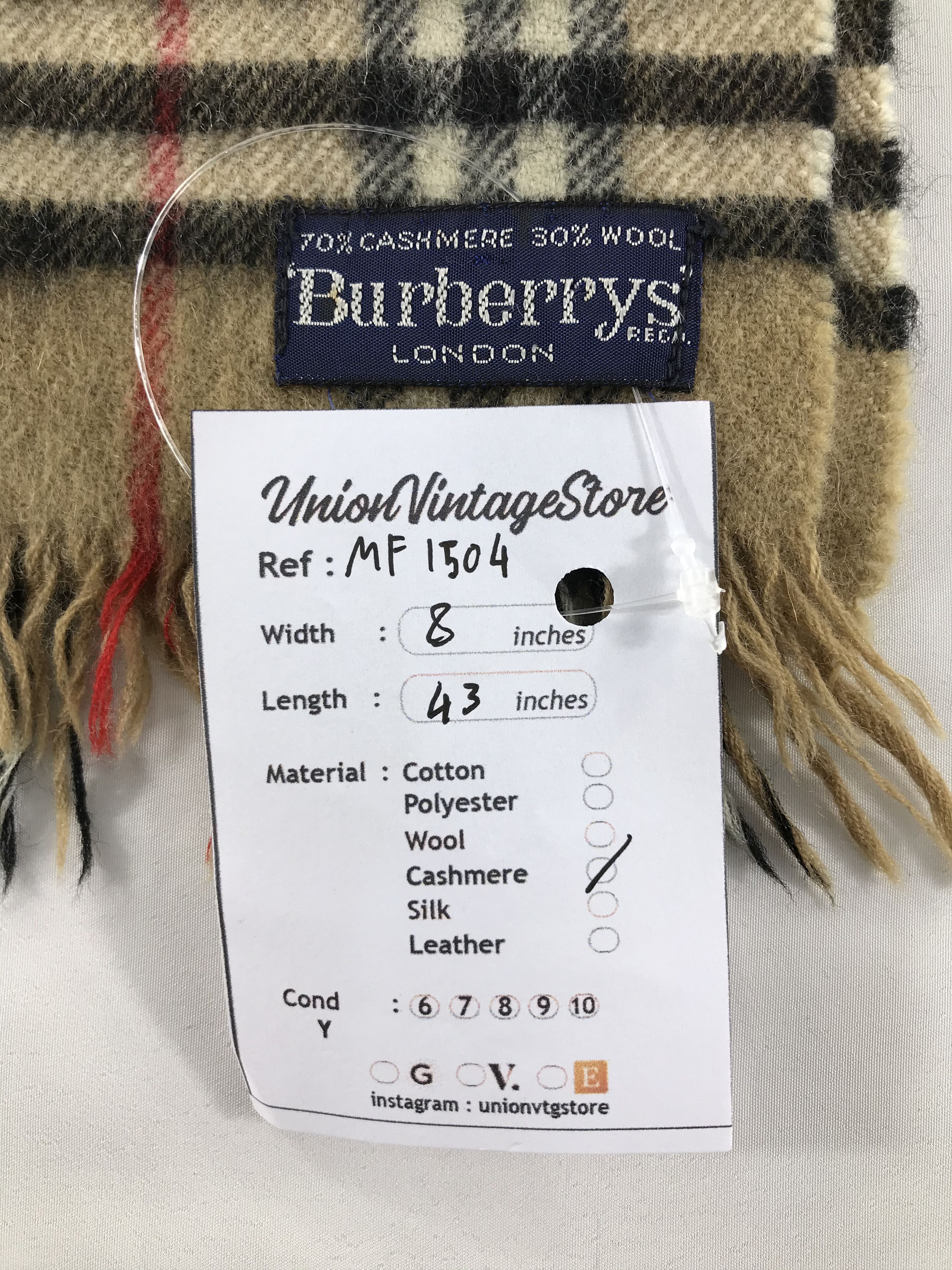 Burberry Vintage Burberry Scarf/Muffler/Neckwear MF1504 Size ONE SIZE - 4 Thumbnail