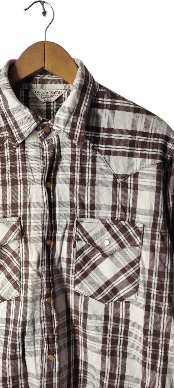 Levi's VINTAGE 90SLEVIS RED TAB CASUAL WEAR FLANNEL Size US L / EU 52-54 / 3 - 10 Thumbnail