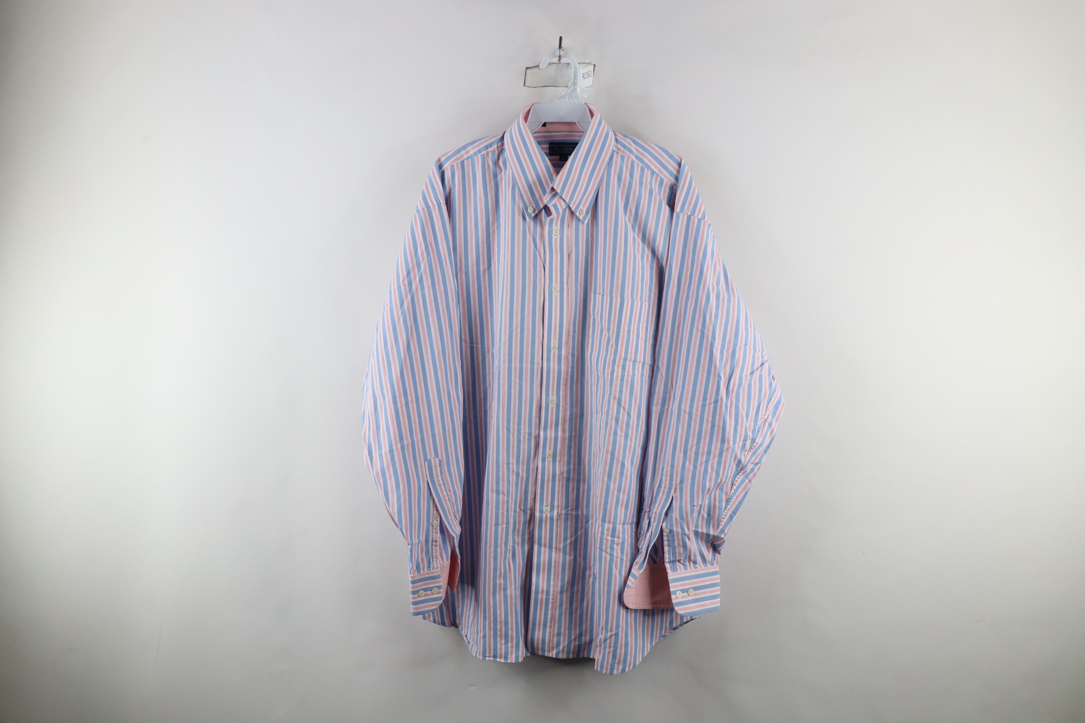J.McLaughlin × Vintage Vtg 90s J McLaughlin Block Cotton Oxford Button Down Shirt Size US XL / EU 56 / 4 - 1 Thumbnail