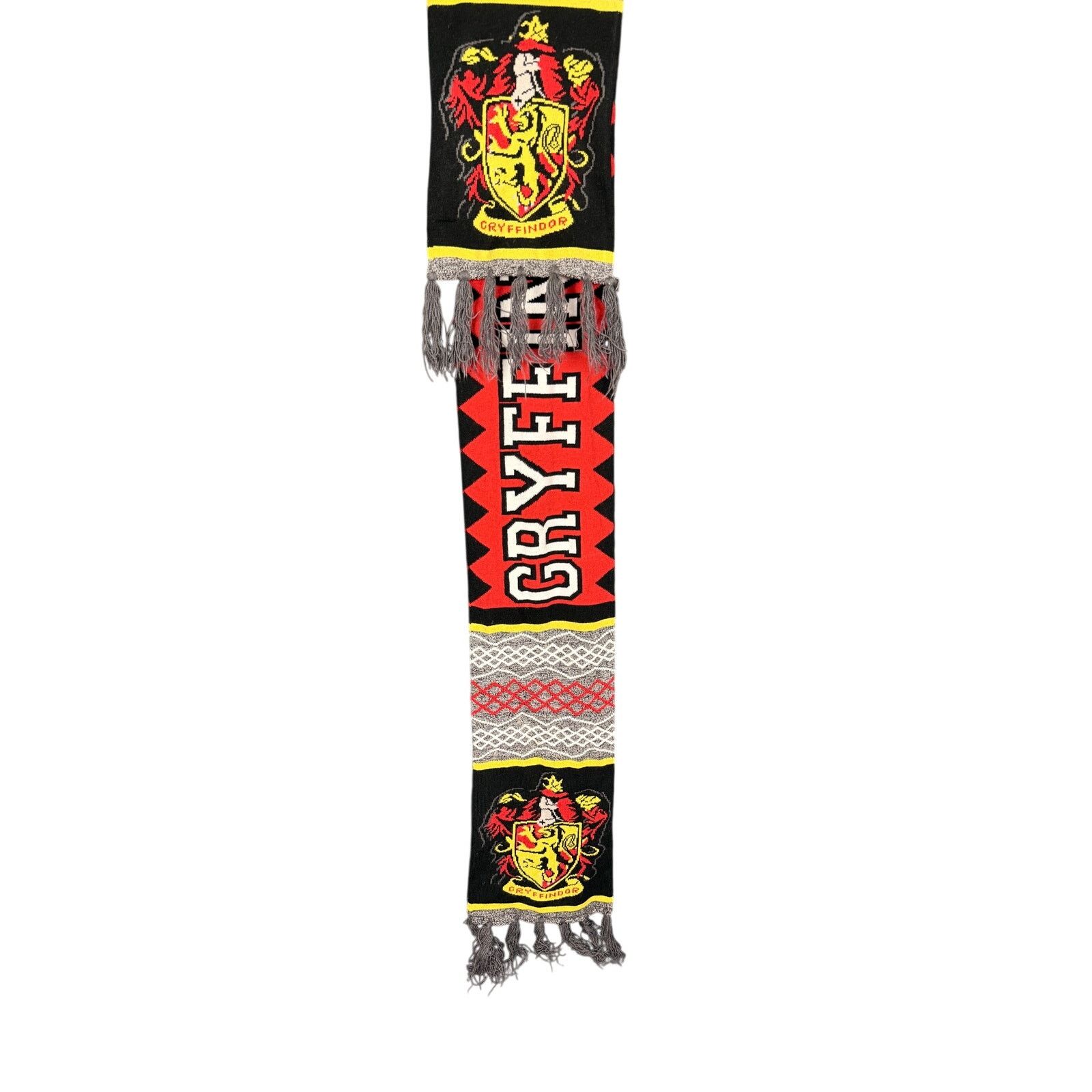 Warner Bros Harry Potter Gryffindor Spell Out Crest Acrylic Scarf Size ONE SIZE - 4 Thumbnail