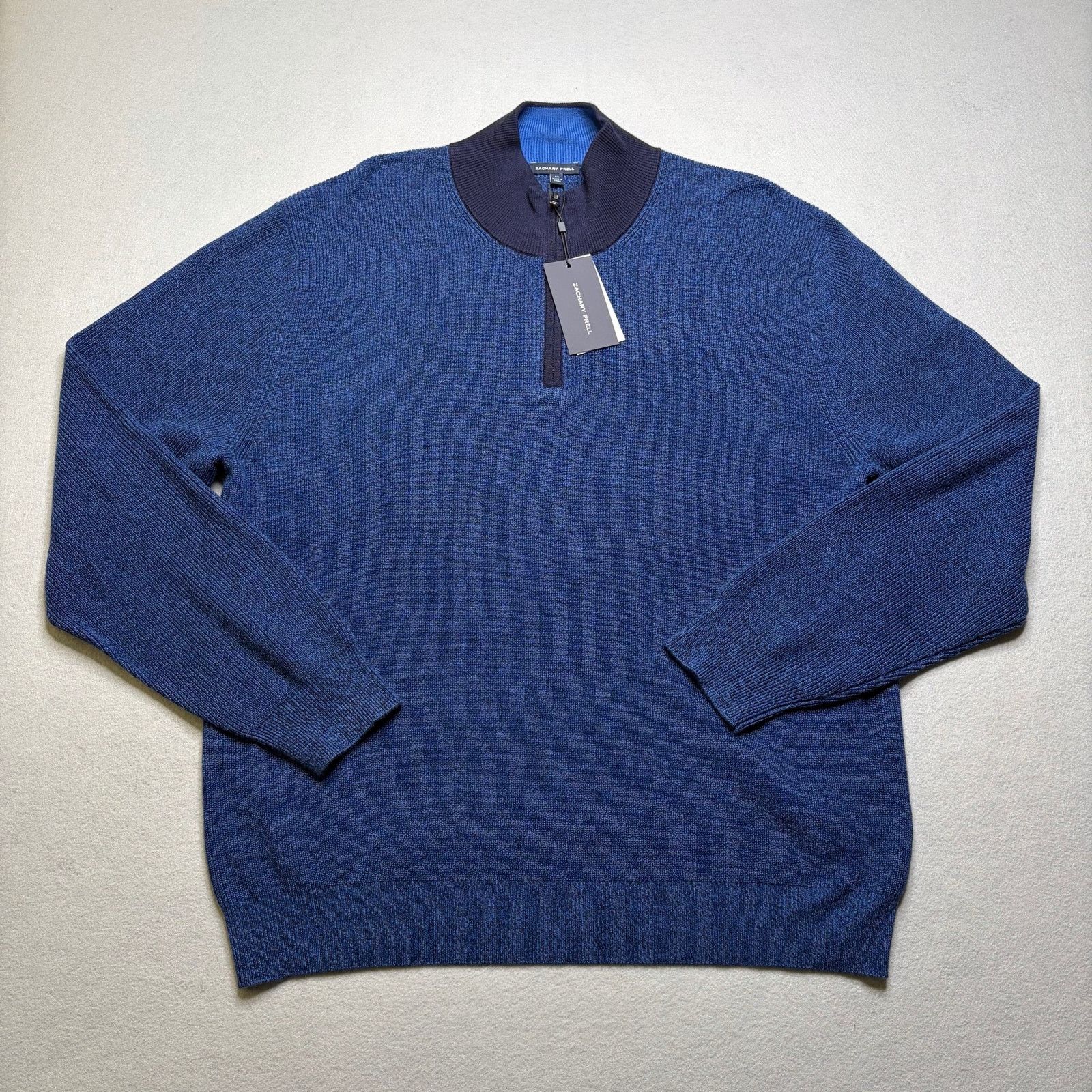 Other Zachary Prell 1/4 Zip Sweater XXL Wool Blend Men Knit NWT Size US XXL / EU 58 / 5 - 1 Thumbnail