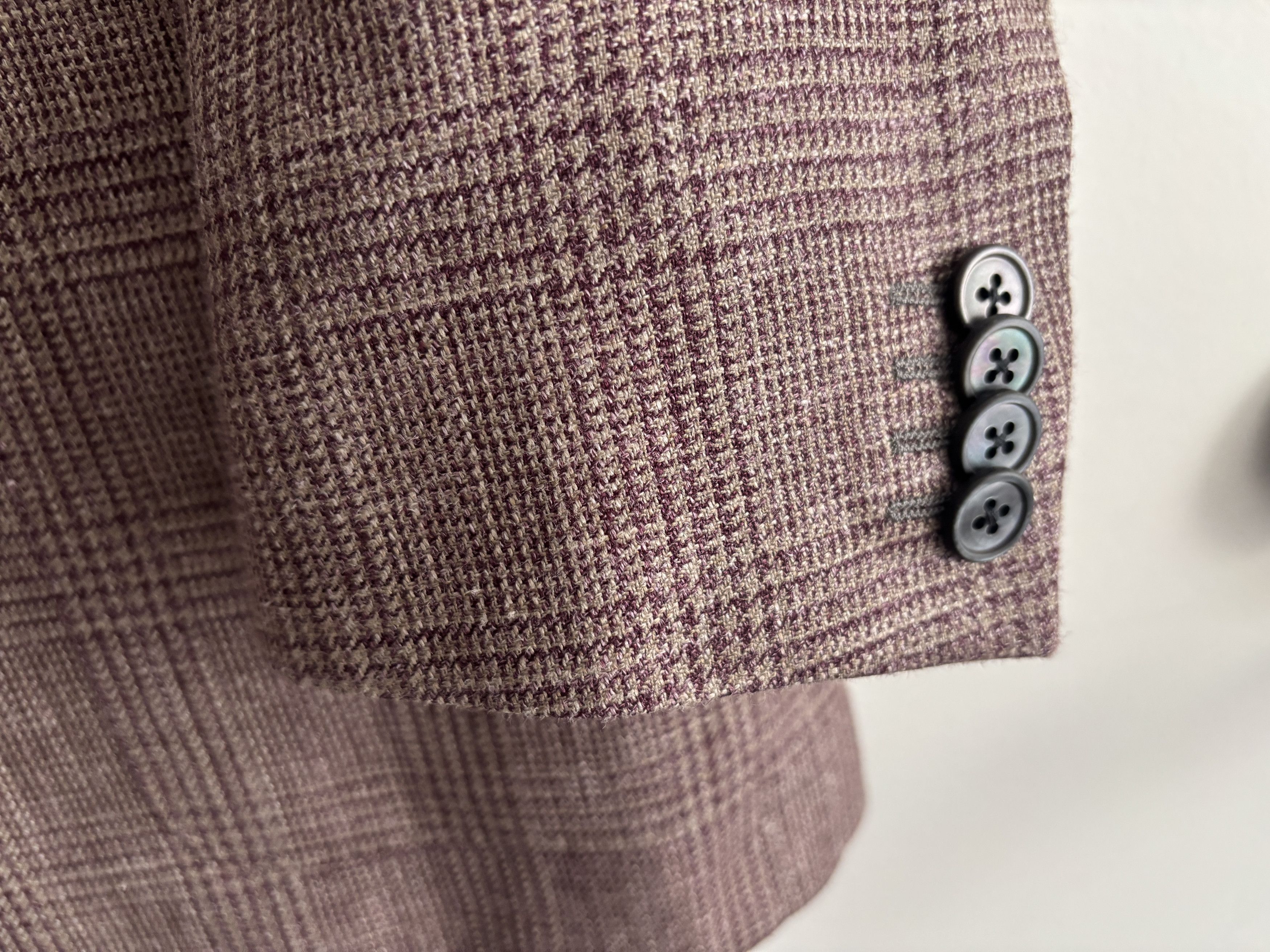 Corneliani $2200 Unstructured Glen Check Wool Silk Linen Sport Coat Size 42R - 4 Thumbnail