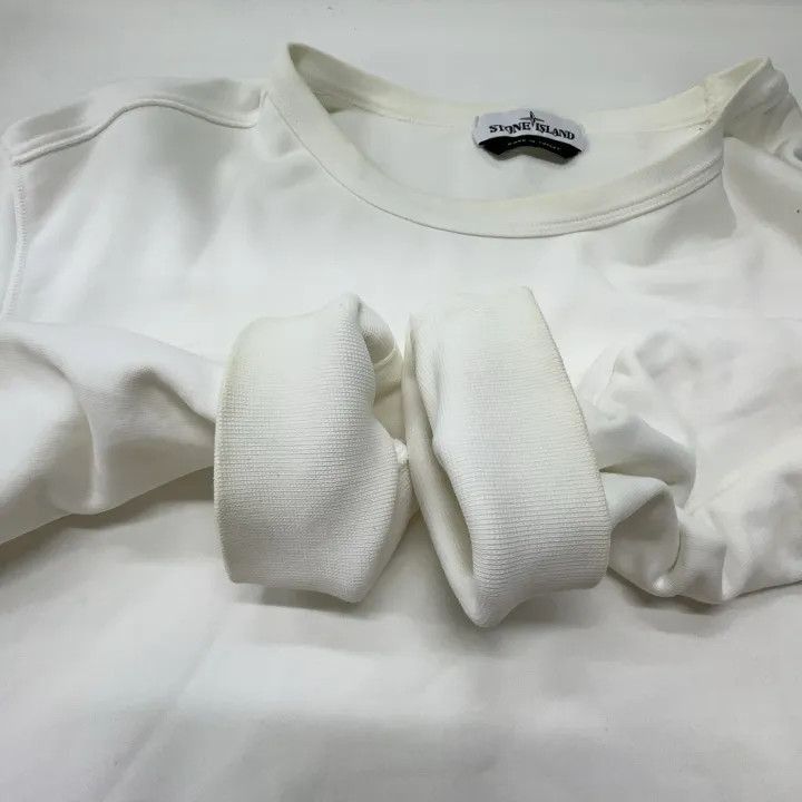 Stone Island Stone Island White Logo Crewneck Sweatshirt -2506 Size US XXL / EU 58 / 5 - 3 Thumbnail