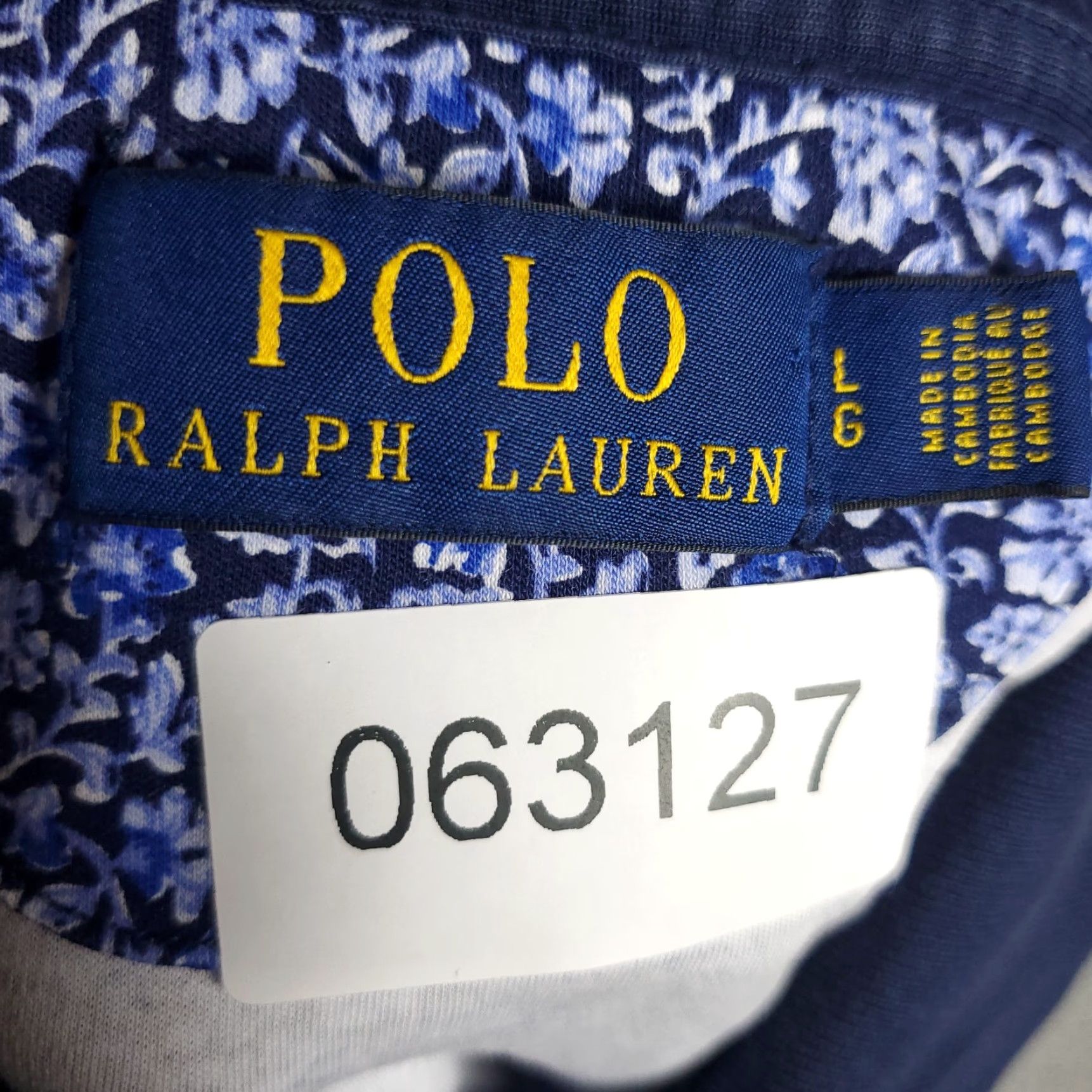 Ralph Lauren Ralph Lauren Polo Shirt Mens Large Blue Floral Casual Short Sleeve Modern Preppy Size US L / EU 52-54 / 3 - 7 Thumbnail
