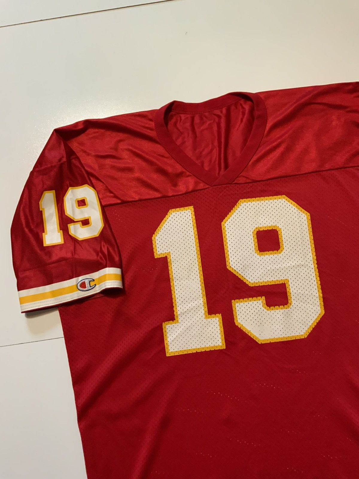 Champion × NFL × Vintage Vintage 90s Champion Kansas City Chiefs Joe Montana Jersey Size US L / EU 52-54 / 3 - 3 Thumbnail