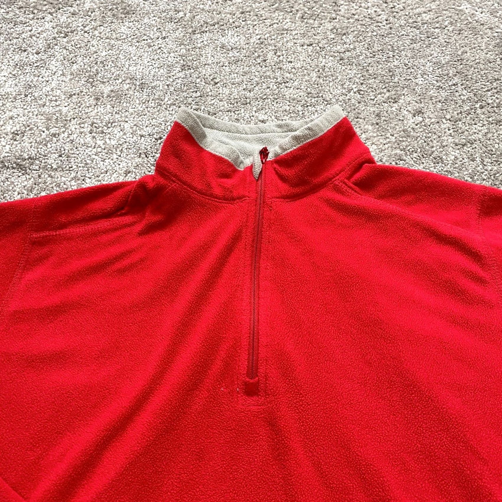 Logo 7 Columbia Jacket Mens Small Red Long Sleeve Fleece 1/4 Zip Logo Active Adult Shirt Size US S / EU 44-46 / 1 - 2 Thumbnail