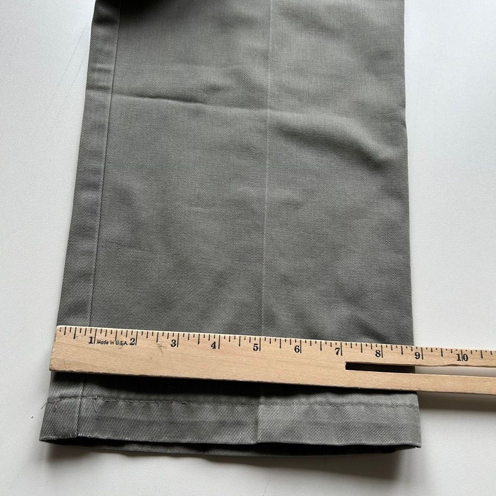 Vintage Vintage 2000s Faded Green Pleated Cropped Dress Pants 36x27 Size US 36 / EU 52 - 6 Thumbnail