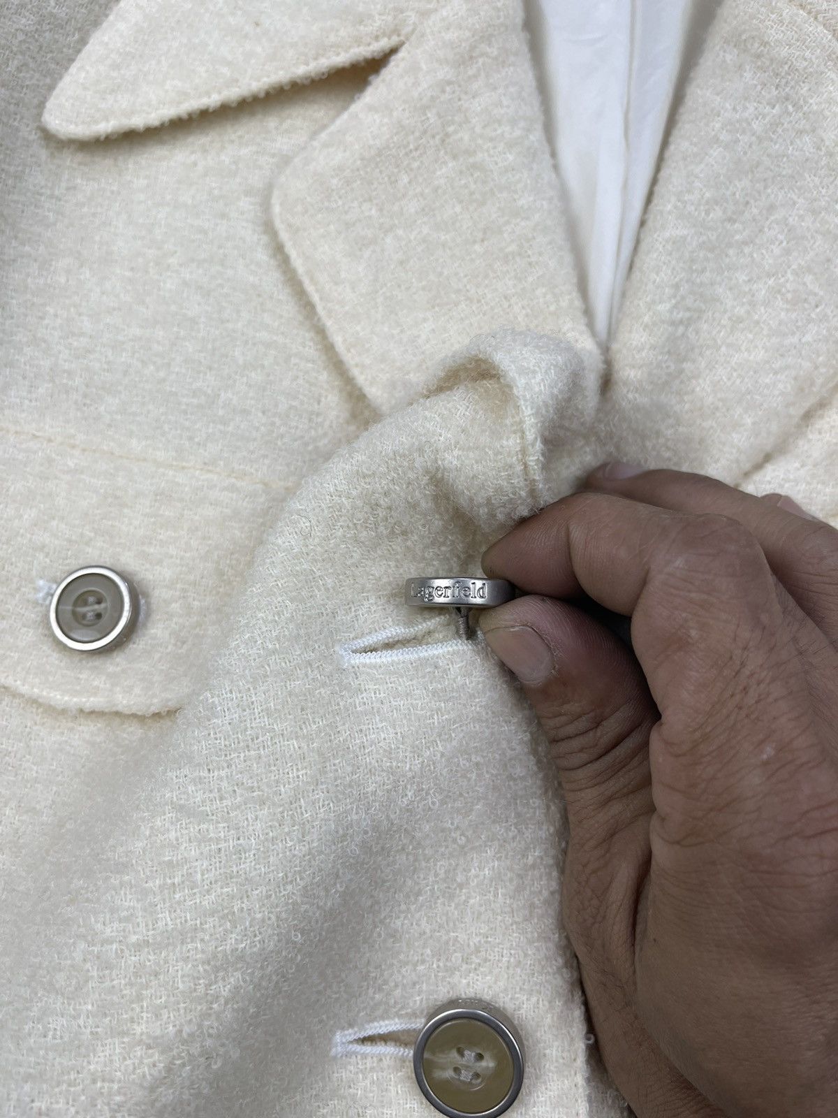 Karl Lagerfeld Karl Lagerfeld Single Breasted Notch Lapel Wool Size S / US 4 / IT 40 - 9 Thumbnail