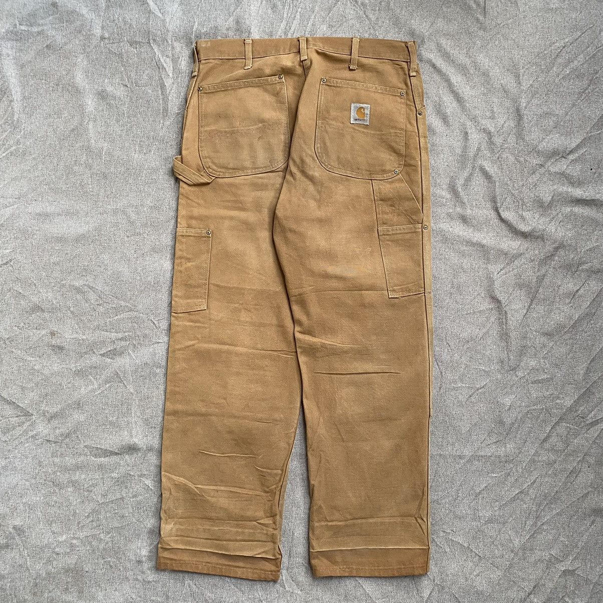 Image of Carhartt Double Knee Carpenter Pants in Brown, Men's (Size 36)