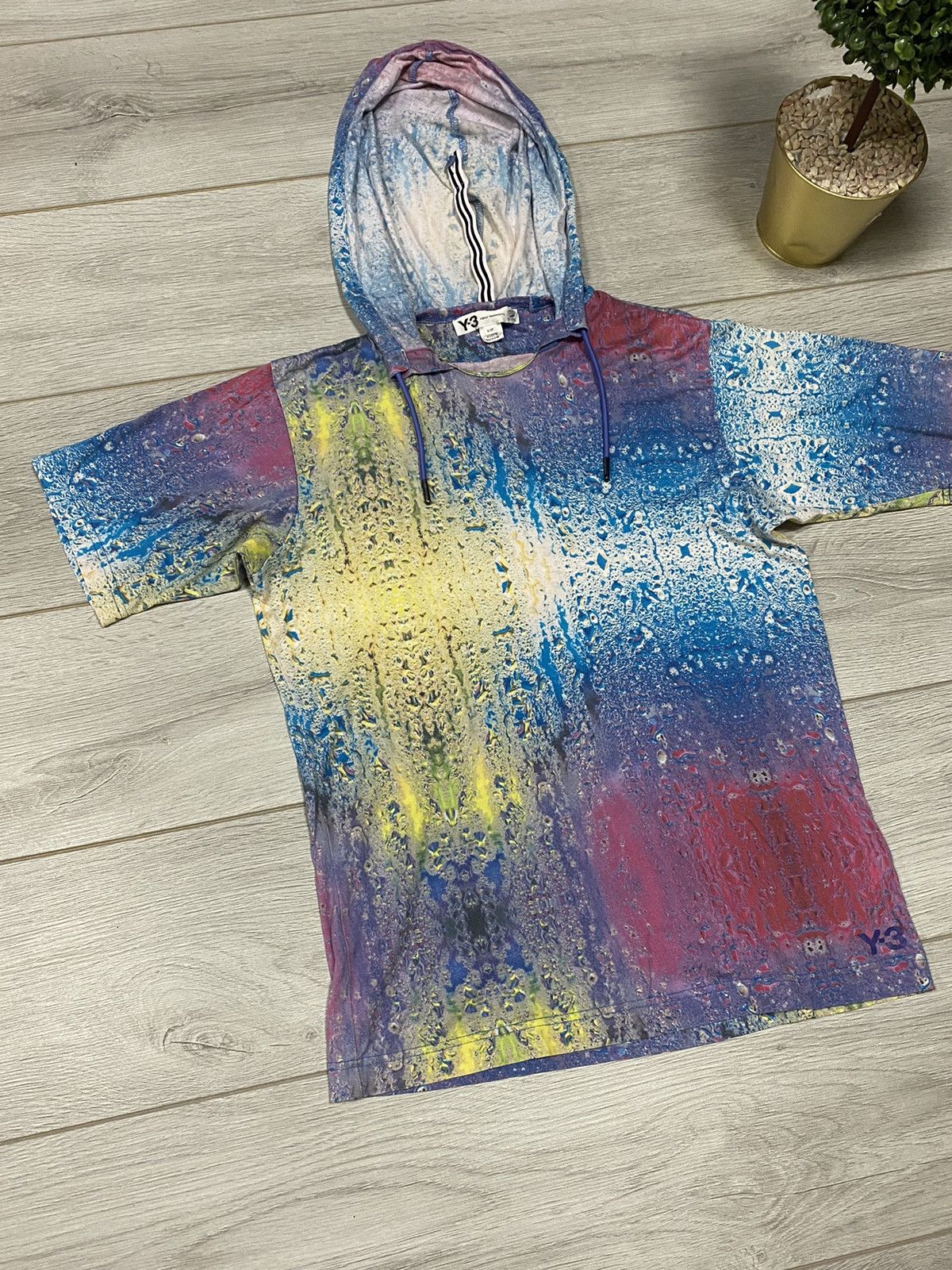 Yohji Yamamoto Y-3 Yohji Yamamoto x Adidas painted over print hoodie Size US S / EU 44-46 / 1 - 2 Thumbnail