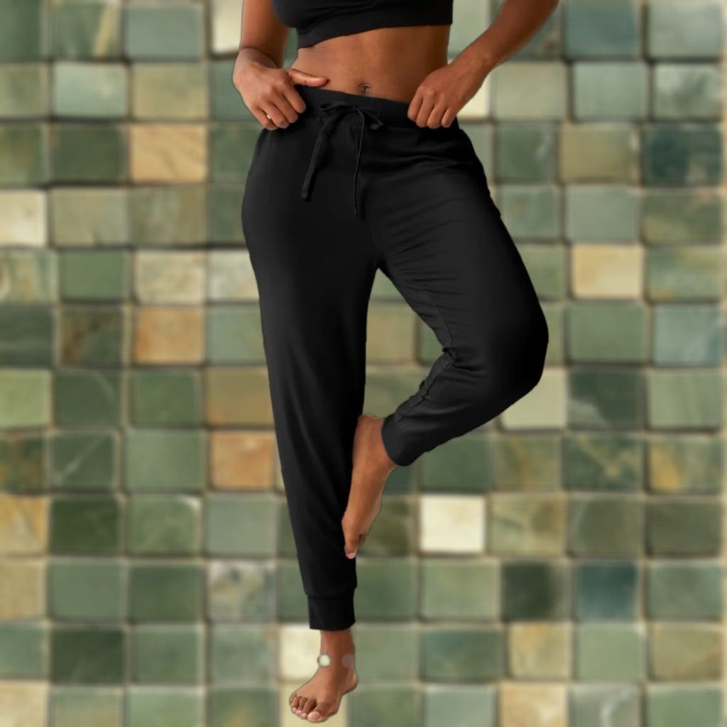 Vintage Kindred Bravely Everyday Lounge Jogger Pants M Long Black Gray Pants Women Jogger Pockets 32-42 Rise 11 Length 33 Size 32" / US 10 / IT 46 - 1 Thumbnail