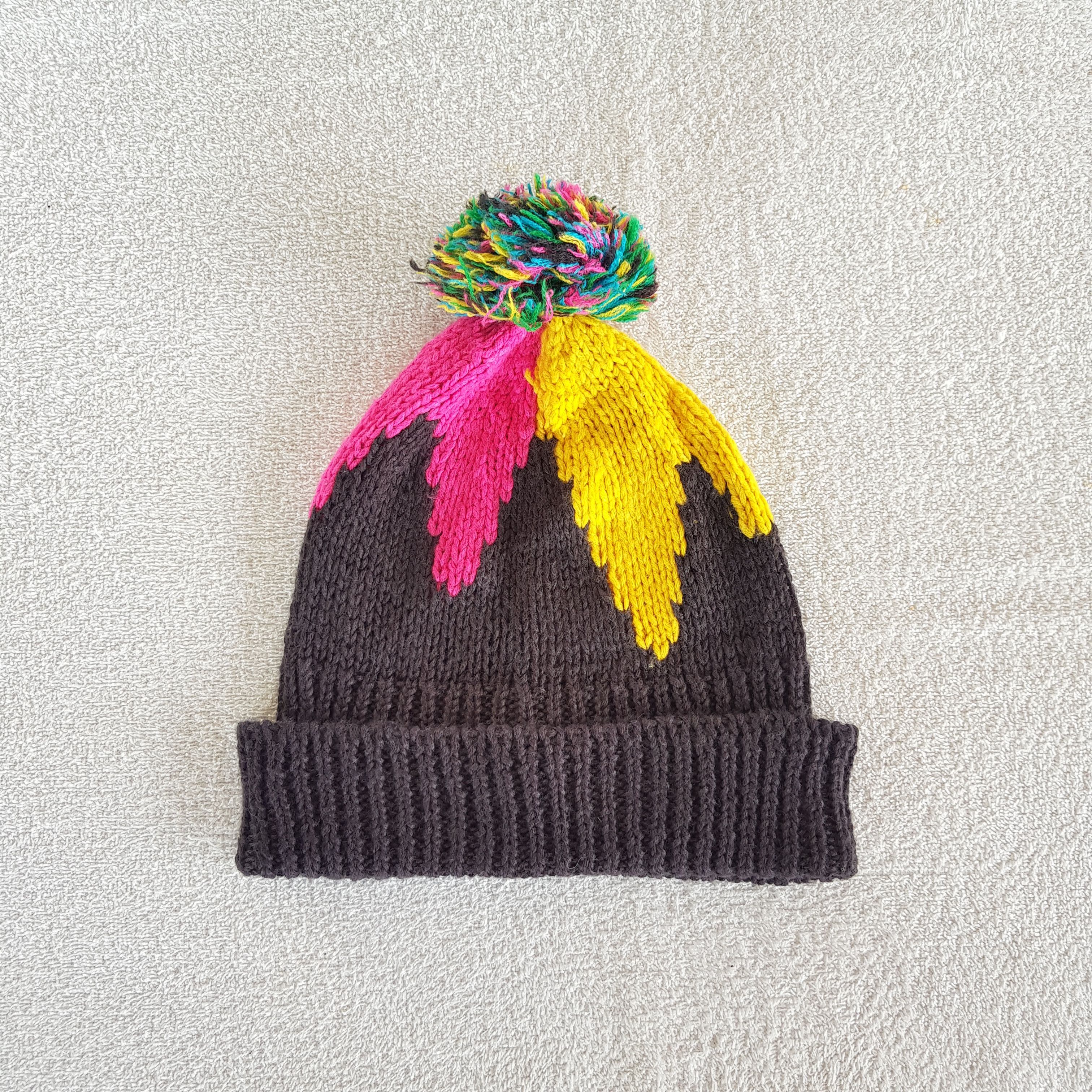 Japanese Brand Vintage Mackdaddy Beanie Ribbed Fair Isle Knit Snow Caps Hat Size ONE SIZE - 1 Thumbnail