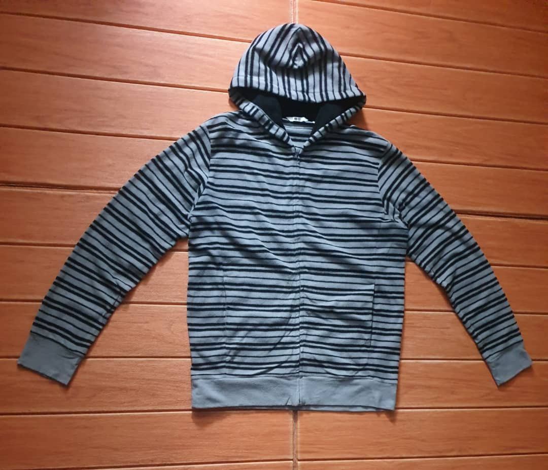 Uniqlo Uniqlo stripe hoodie sweater Size L / US 10 / IT 46 - 5 Thumbnail