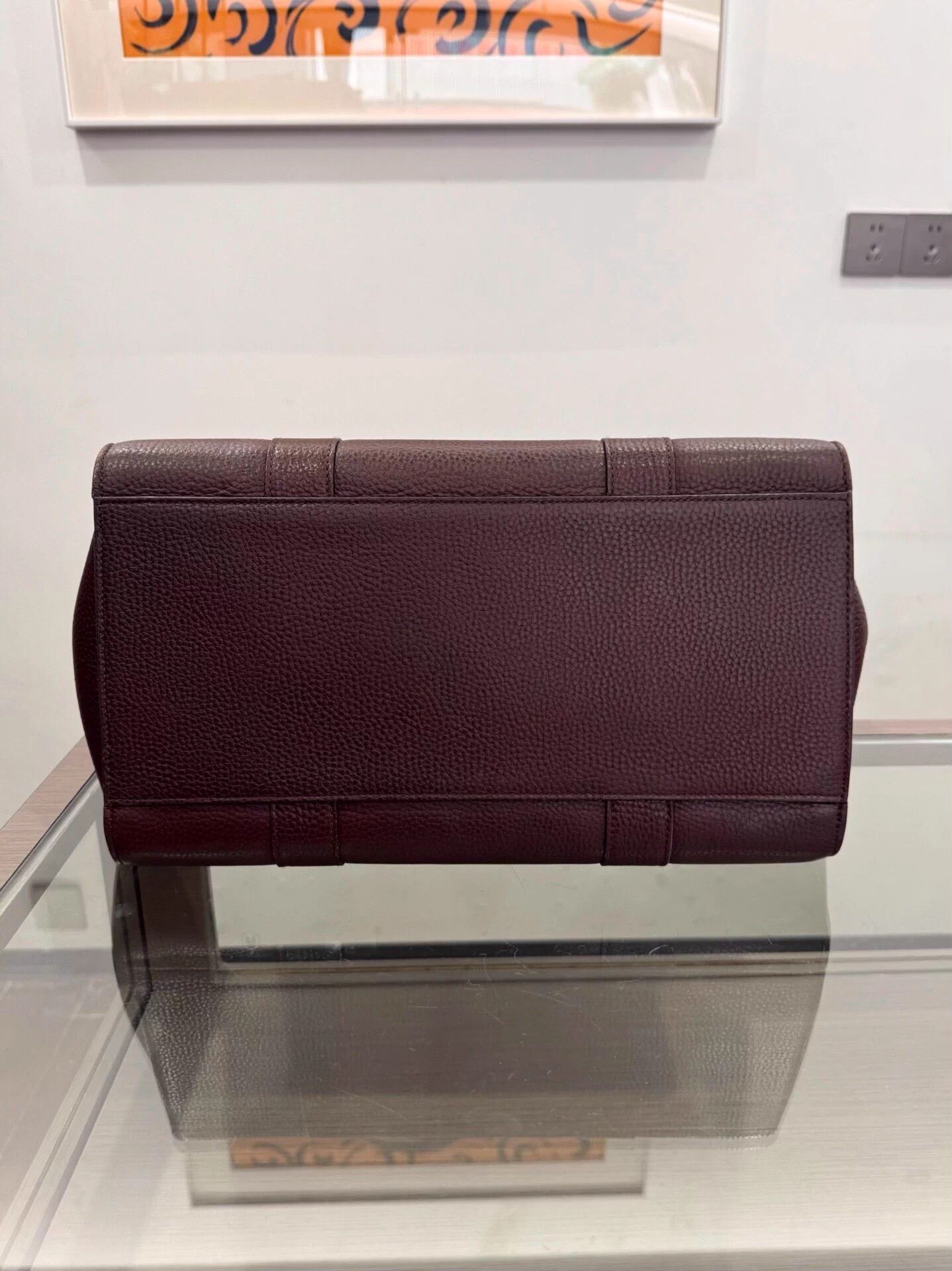 Mulberry Mulberry Bayswater Burgundy Gold Kelly Clasp Satchel Size ONE SIZE - 5 Thumbnail