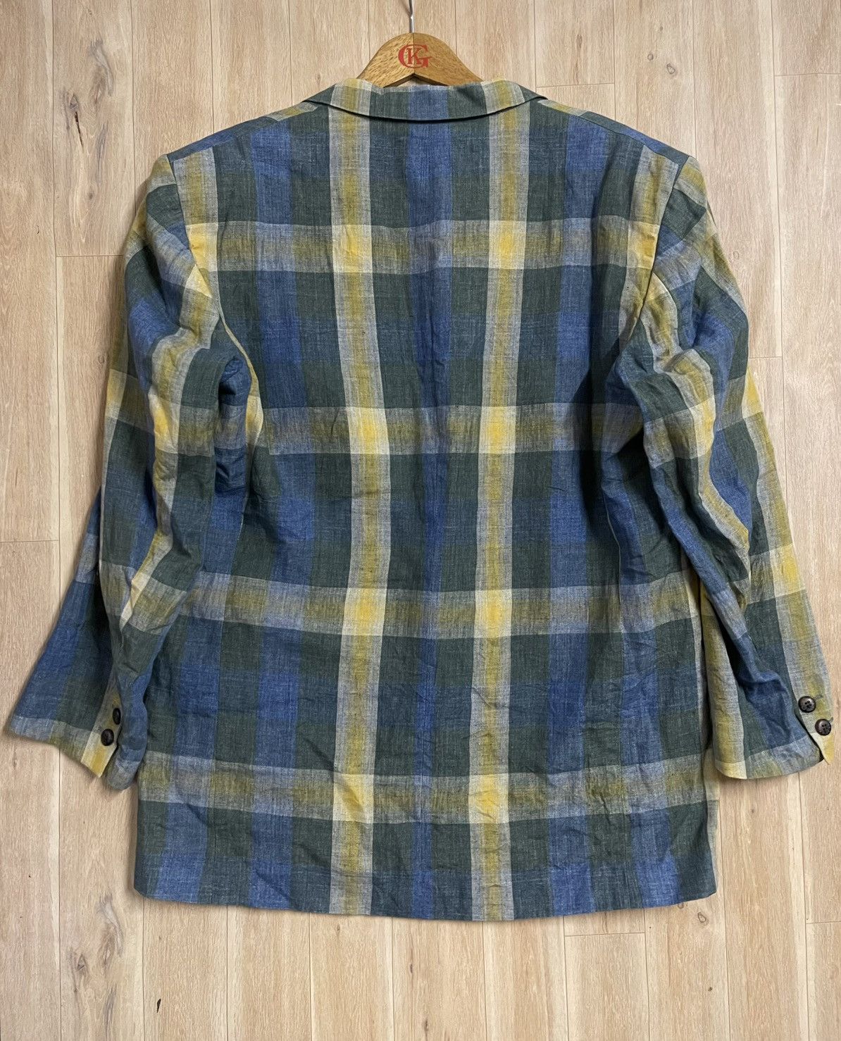 Christian Dior Monsieur Vintage Christian Dior Light Jacket Blazer Tartan Linen L Size US L / EU 52-54 / 3 - 9 Thumbnail