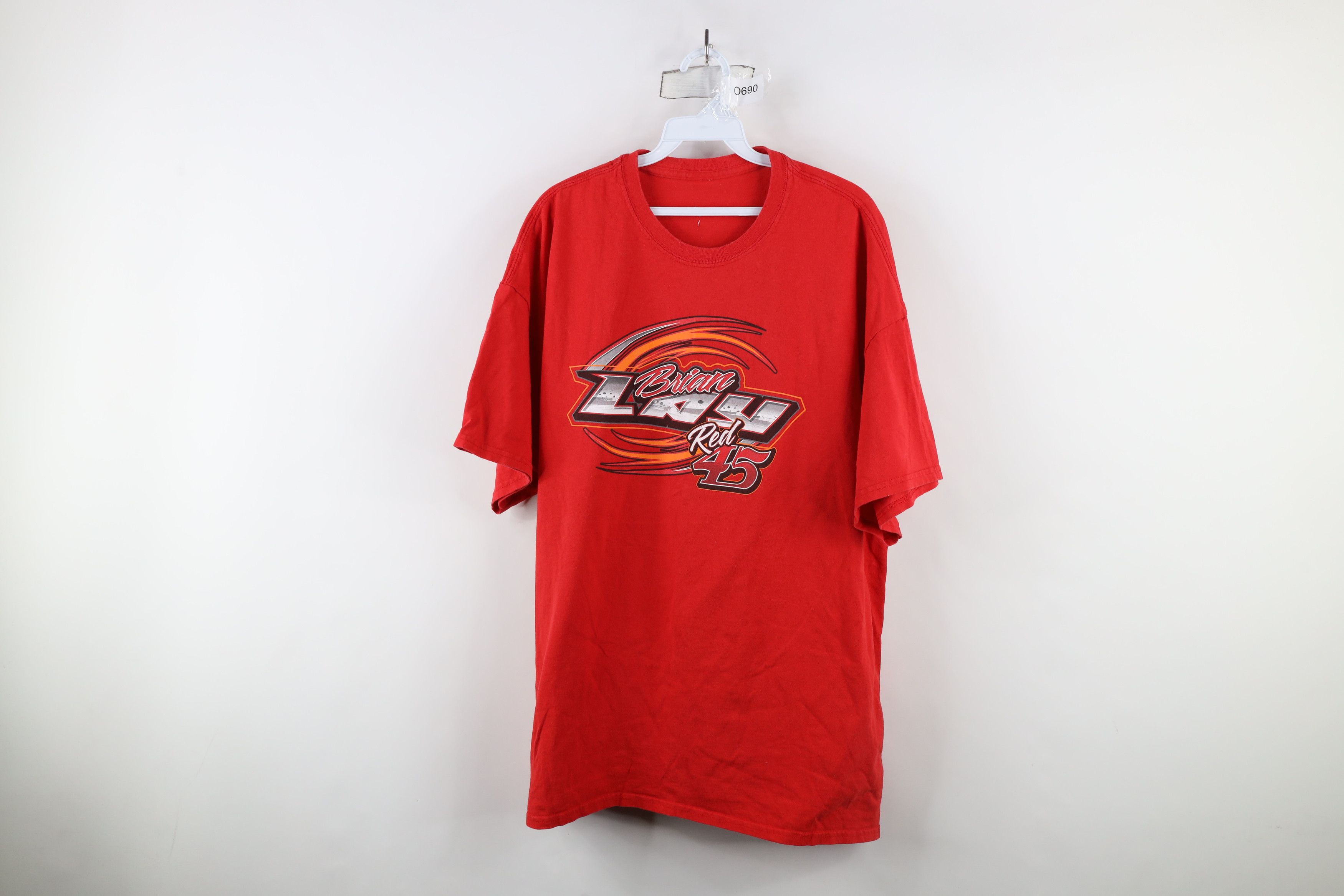 Vintage Vintage Y2K Streetwear Red 45 Car Racing Tribal T-Shirt Red Size US XXL / EU 58 / 5 - 1 Thumbnail