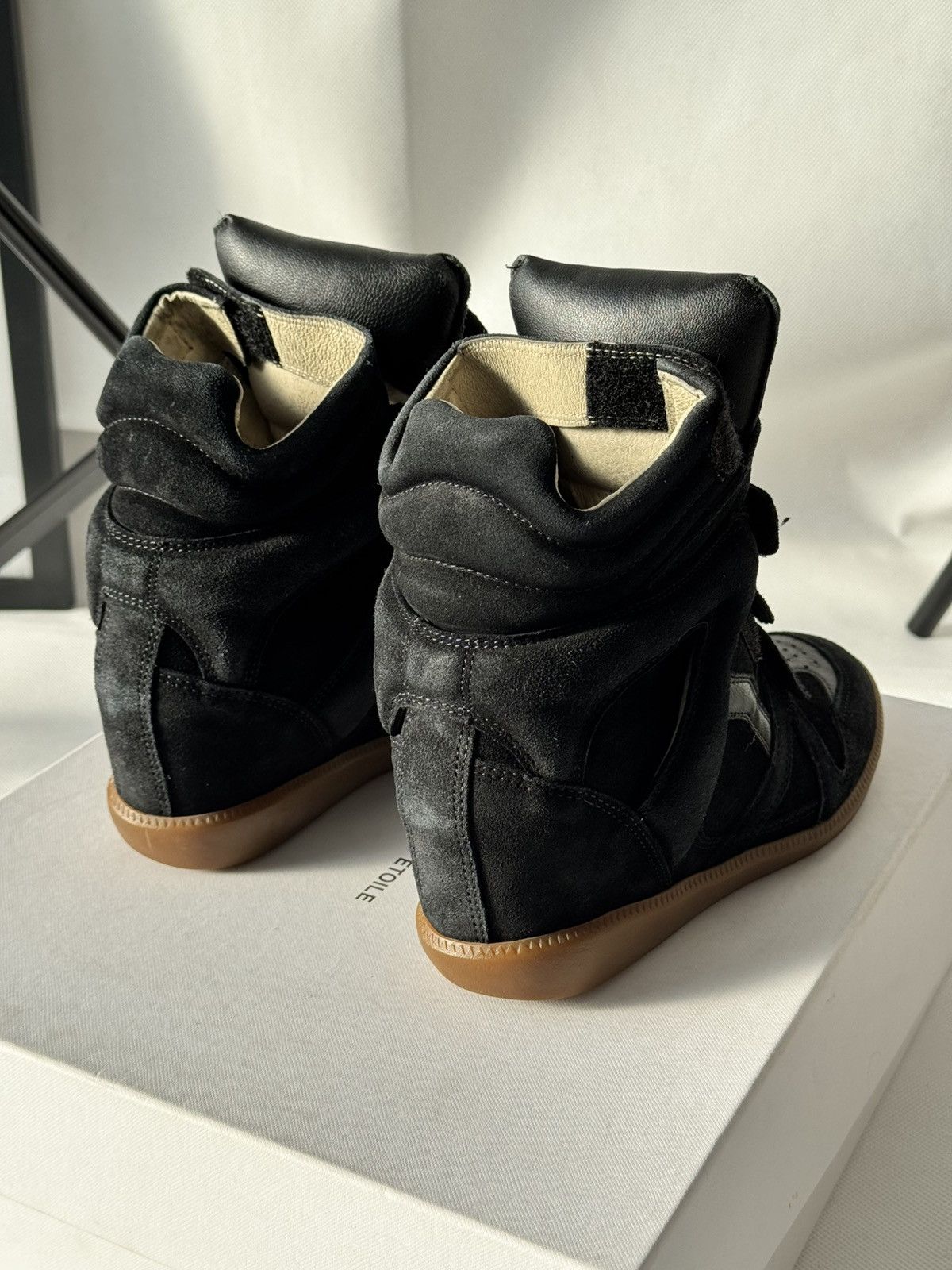 Isabel Marant Isabel Marant Bekett sneakers shoes Washed Black Suede Wedge Size US 6 / IT 36 - 15 Thumbnail