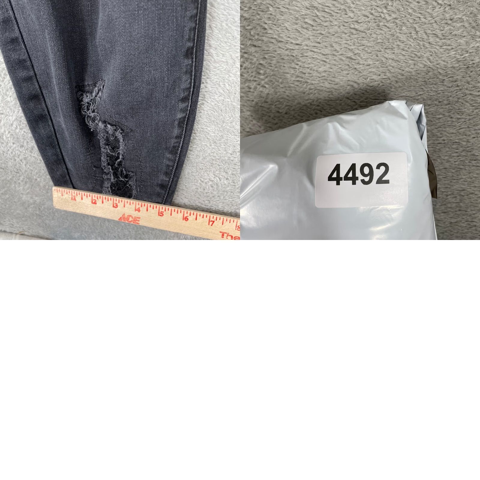 Vintage Judy Blue Jeans Womens 18W Plus Black Distressed Stretch Skinny Size 40" / US 18 - 9 Thumbnail