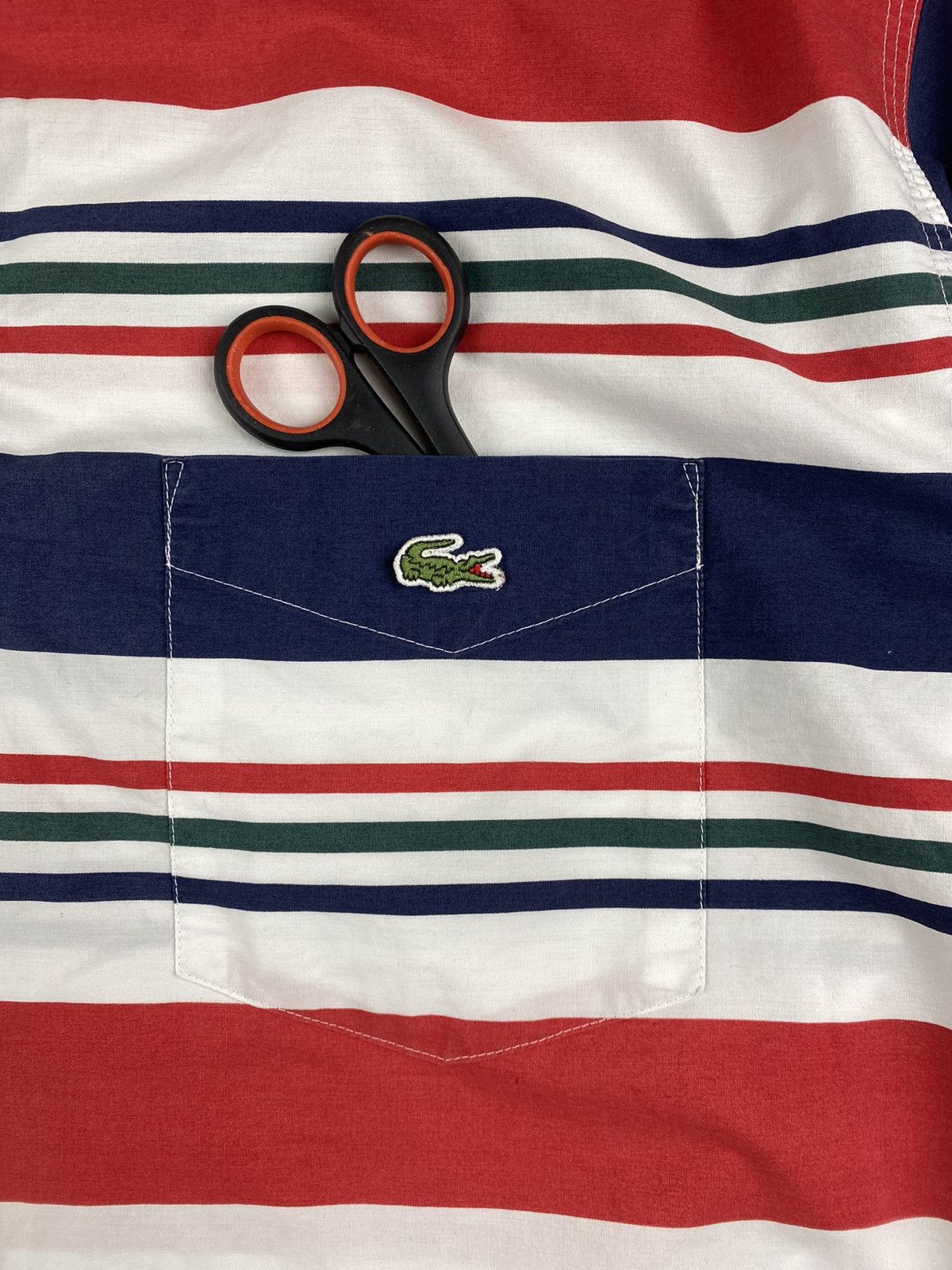 Lacoste Vintage Lacoste Striped Polo T Shirt Size XL Size US XL / EU 56 / 4 - 6 Thumbnail